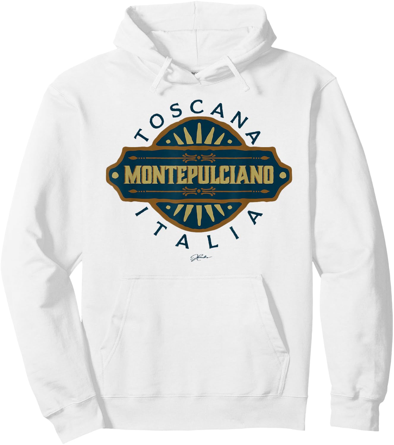 JCombs: Montepulciano, Tuscany, Italy, Retro Hoodie - Hoodie | White