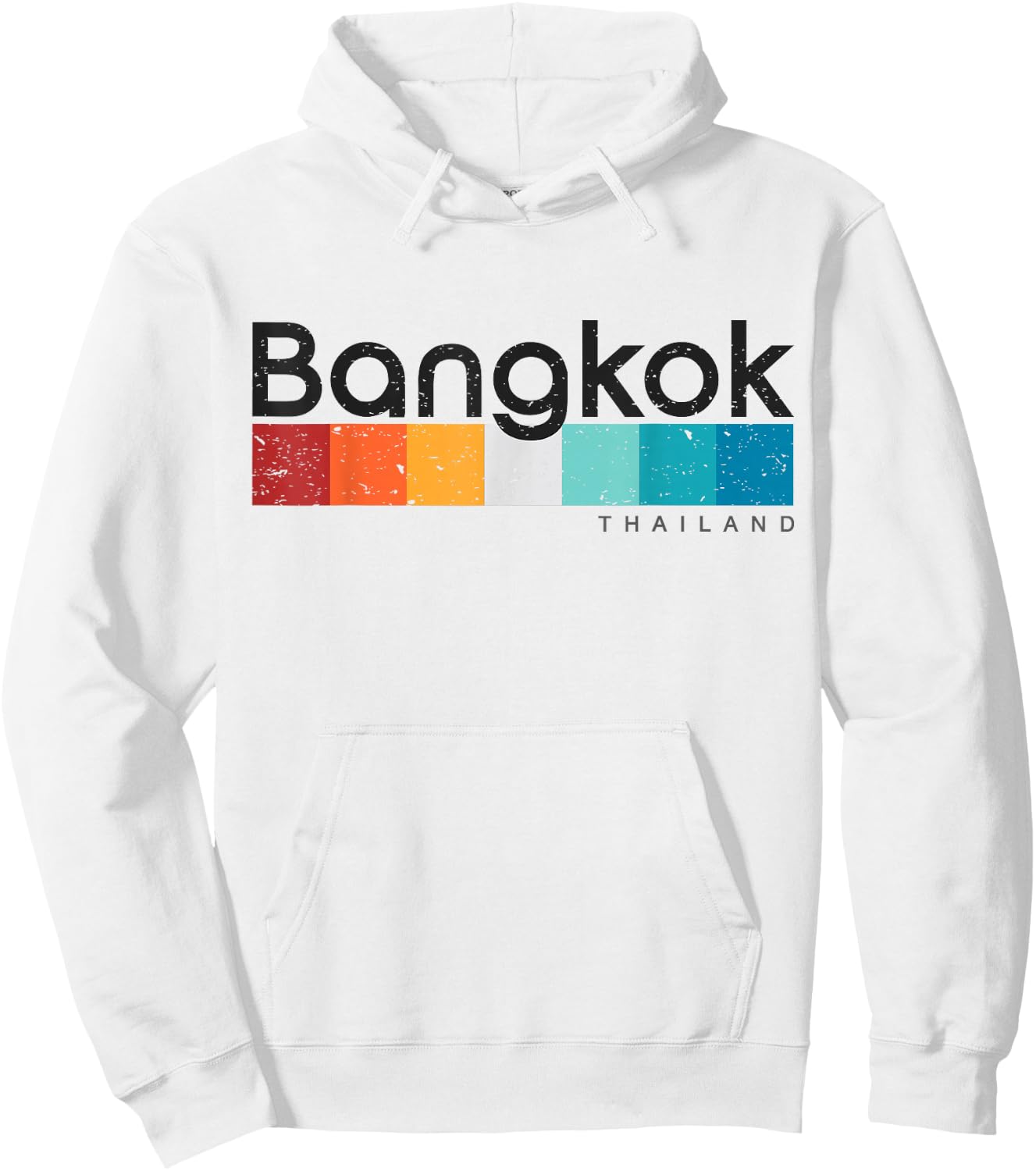 Vintage Bangkok Thailand 1980s Retro Design Hoodie - Hoodie | White