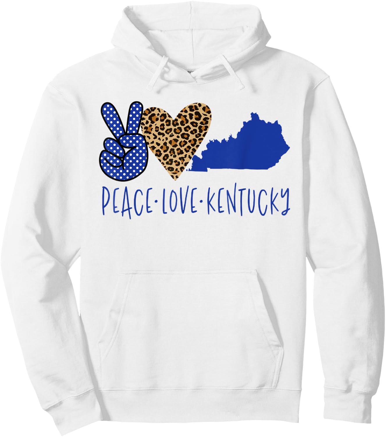 Peace Love Kentucky Hoodie - Hoodie | White