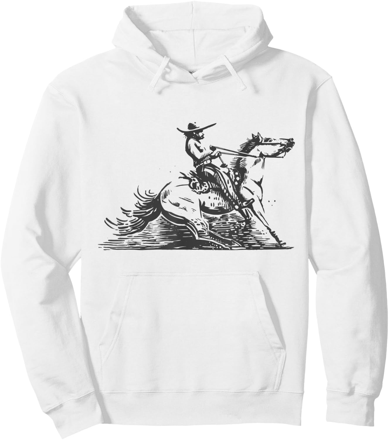 Drawing Mexican Cowboy Hoodie - Hoodie | White