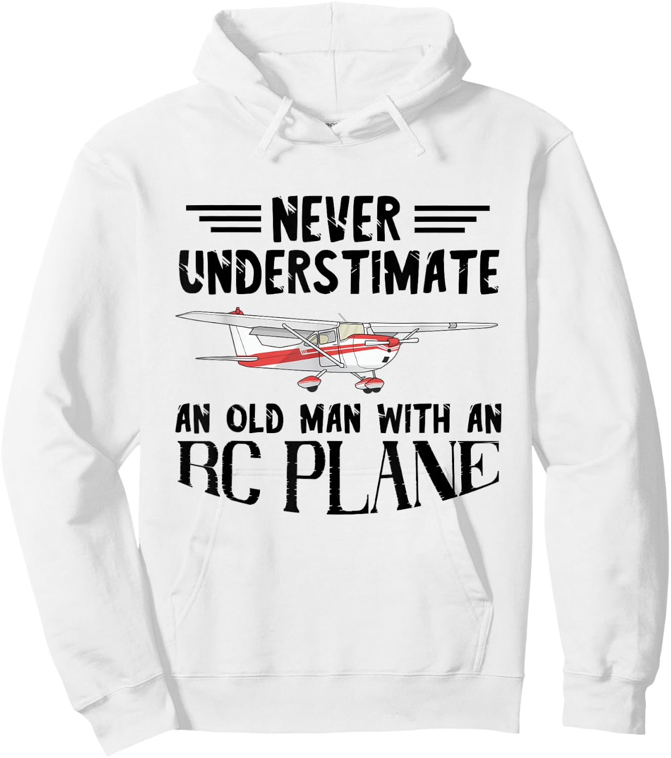 RC Aeroplane Old Man with Many RC Planes Remote Controlled Pilot Hoodie - Hoodie | White
