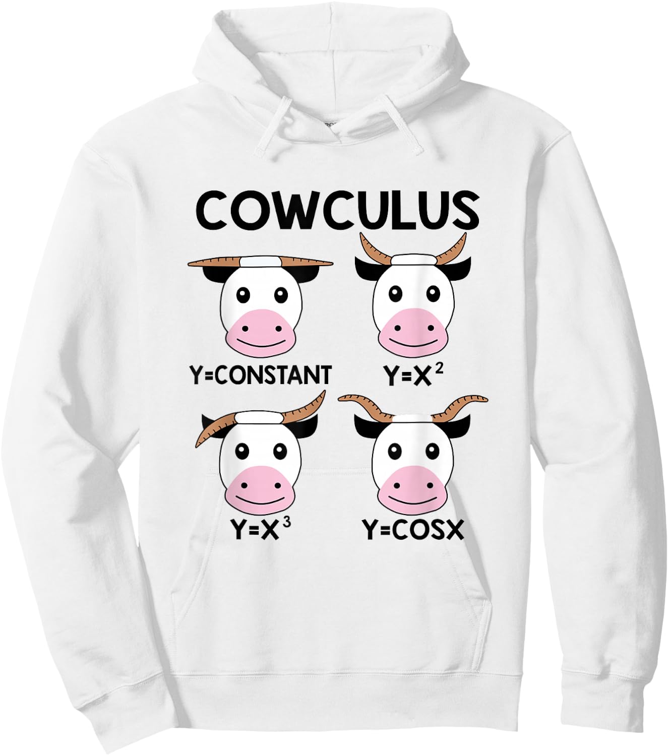 Cowculus Funny Calculus Math Teacher Math Lover Hoodie - Hoodie | White