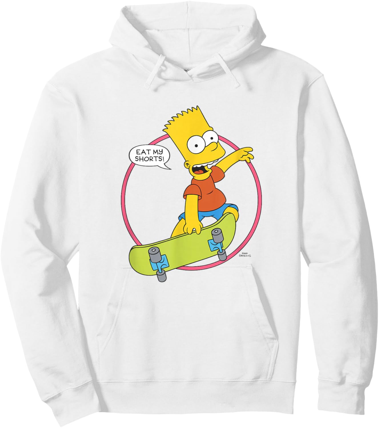 The Simpsons Bart Simpson Eat My Shorts Hoodie - Hoodie | White