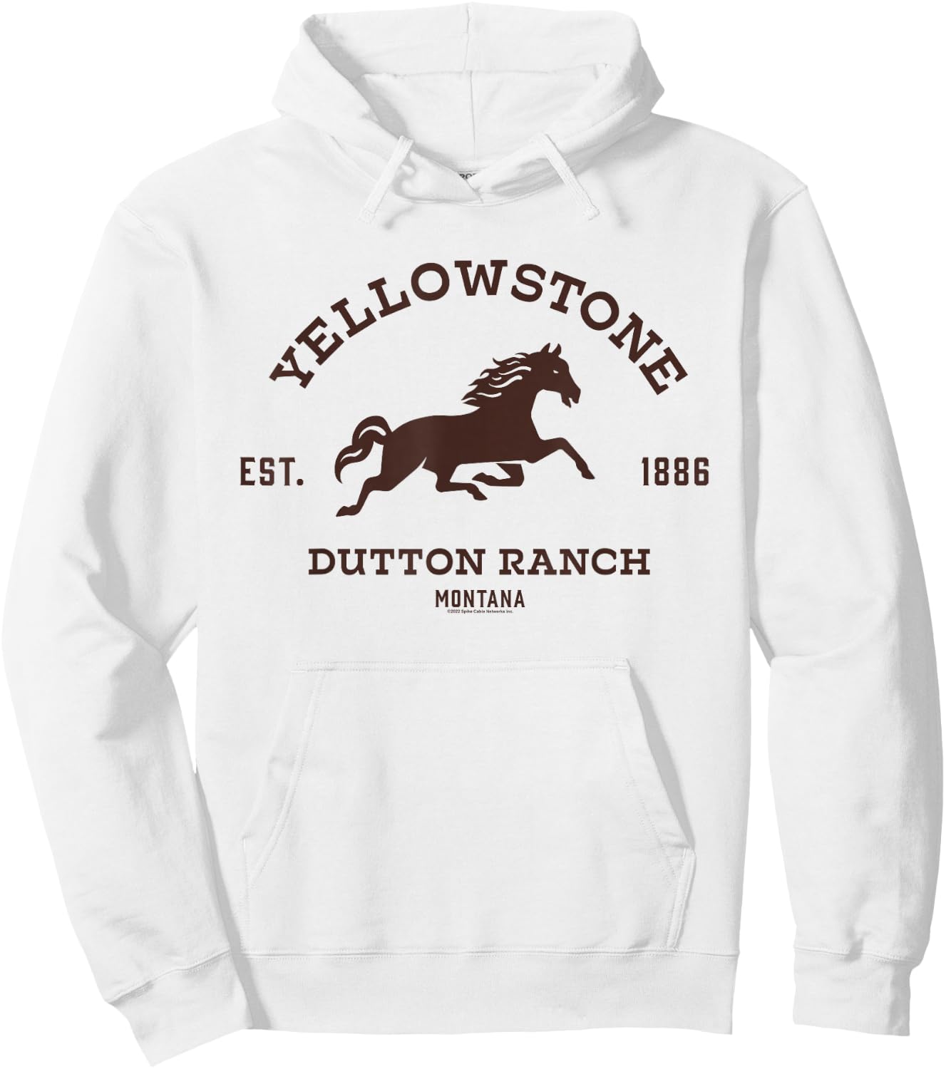 Yellowstone Dutton Ranch with Horse Hoodie - Hoodie | White