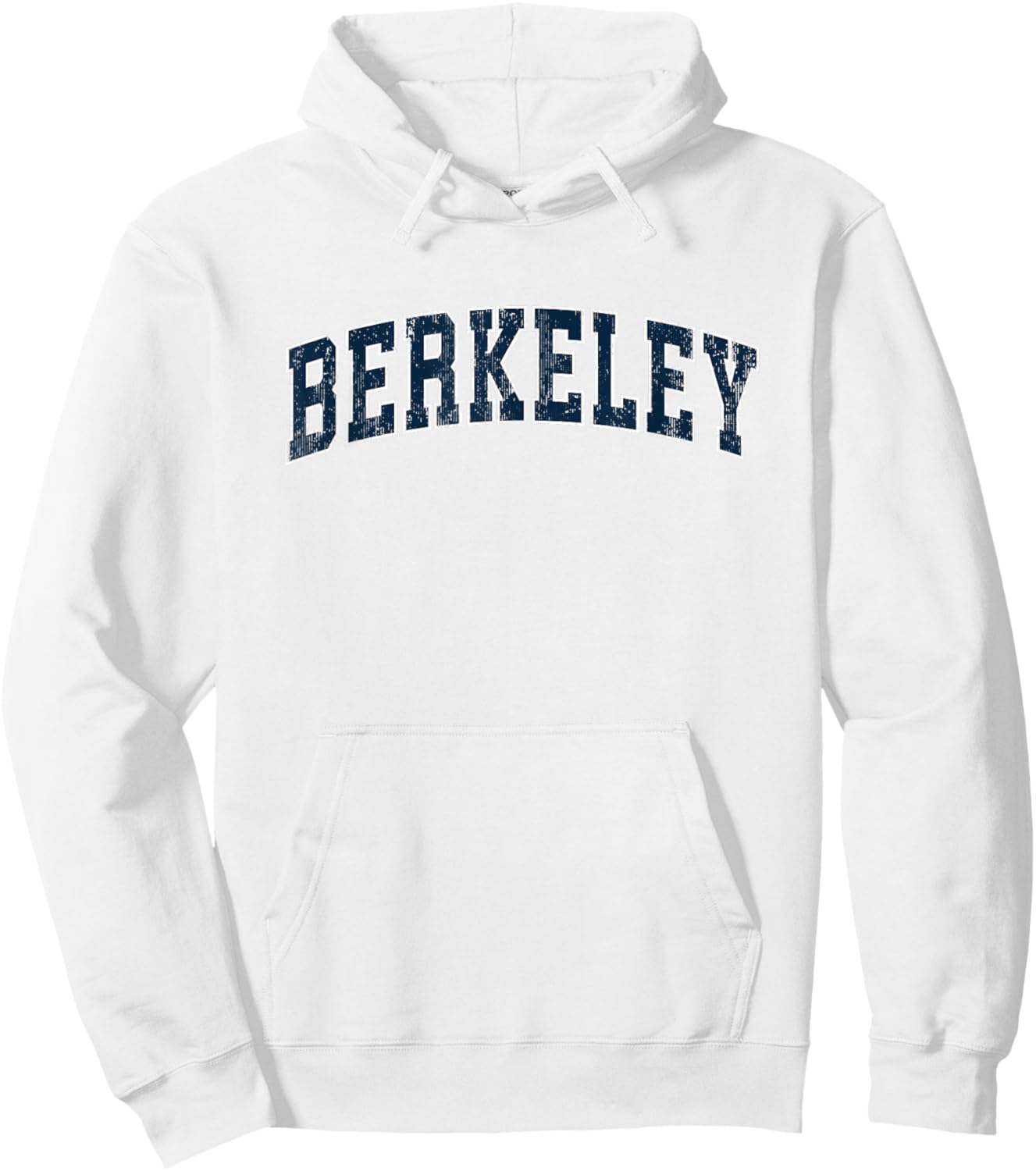 Berkeley California CA Vintage Sports Design Navy Design Hoodie - Hoodie | White