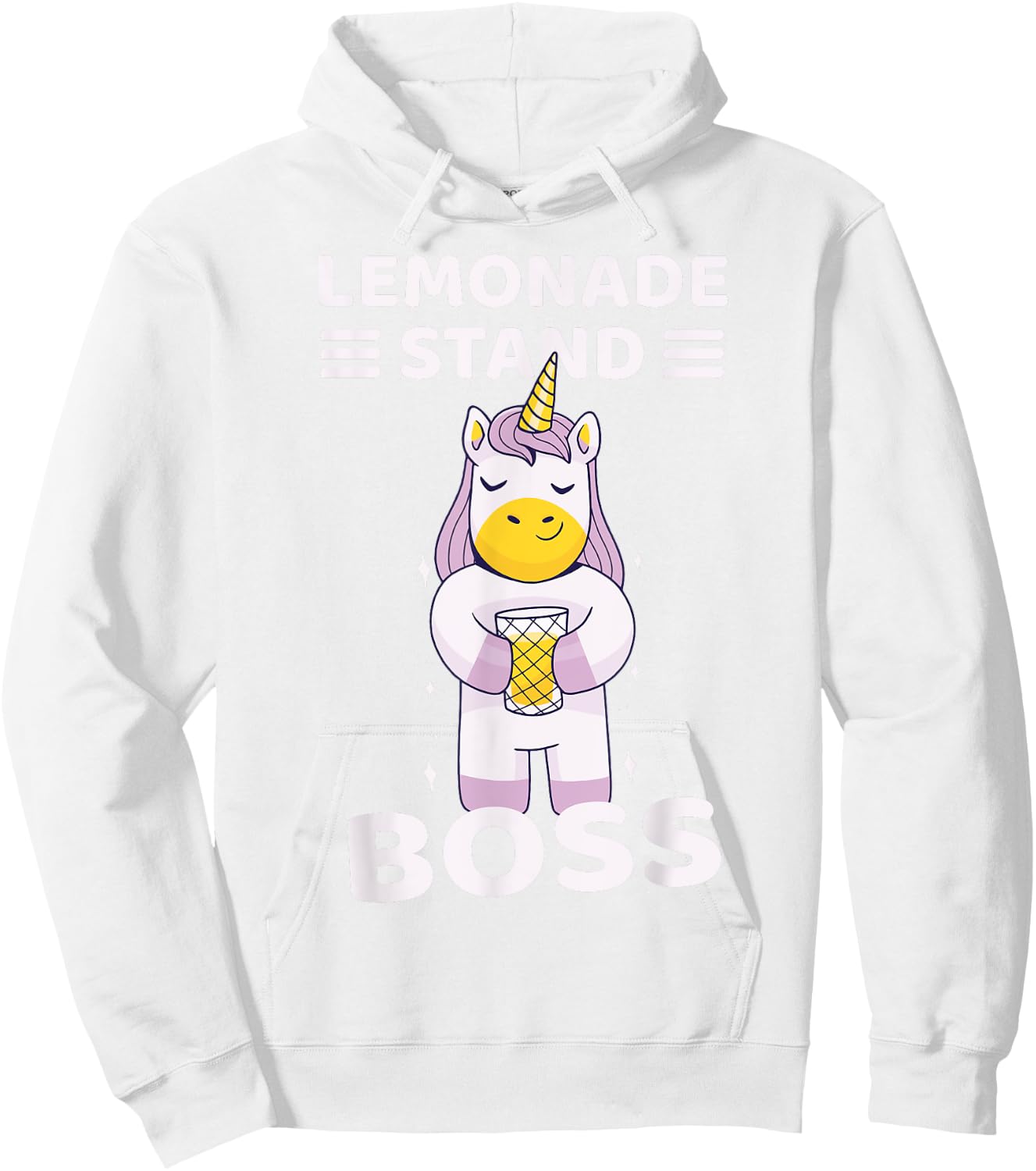 Lemonade Stand Boss Unicorn Girls Hoodie - Hoodie | White
