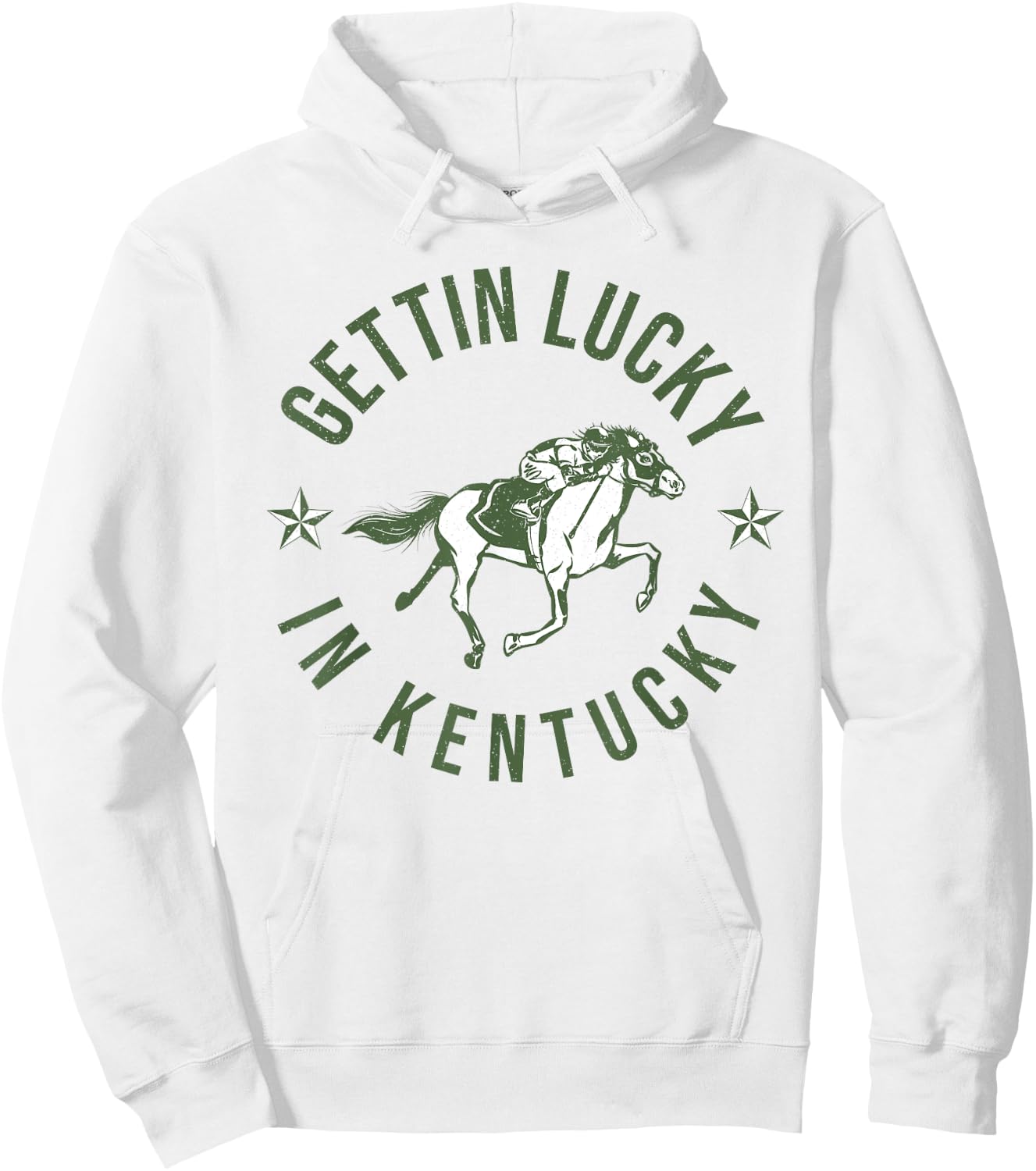 Funny Derby Vintage Getting Lucky In Kentucky Horse Racing Hoodie - Hoodie | White