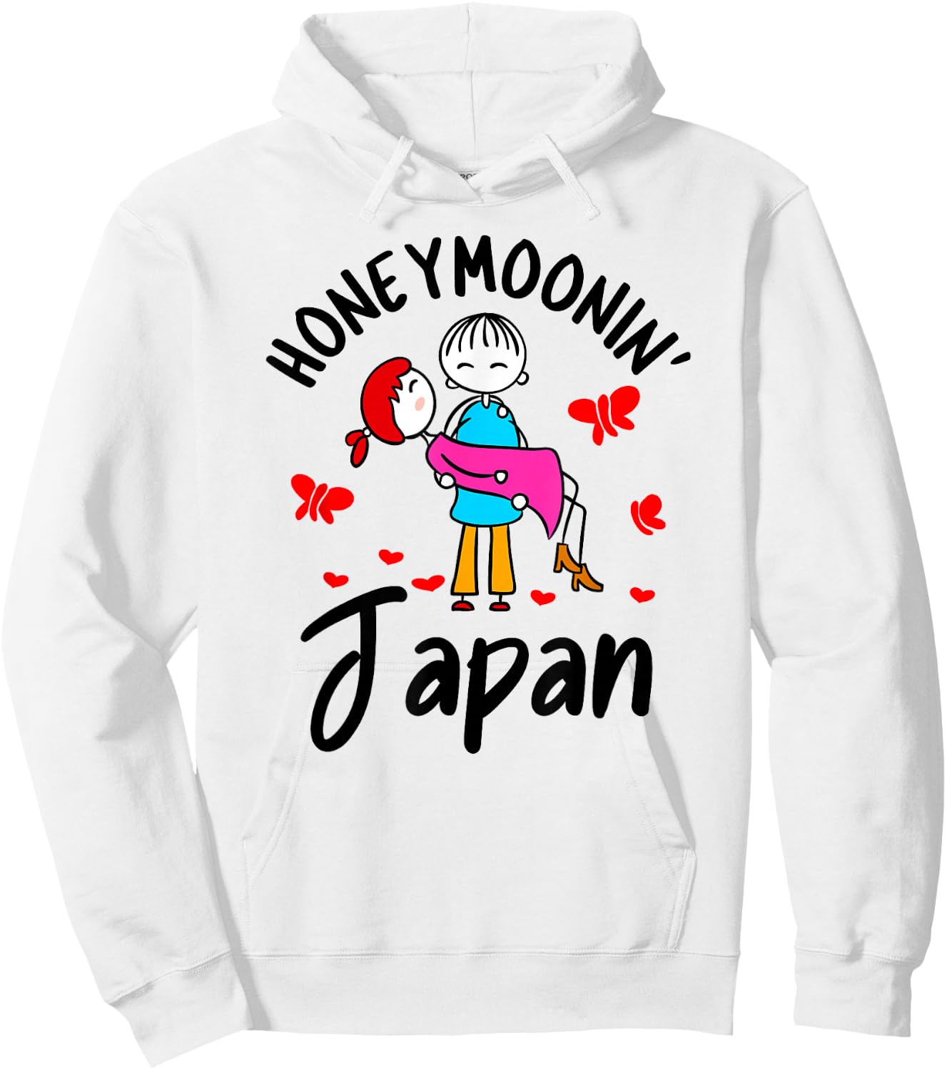 Honeymoonin' Shirt Honeymoon Couples Bride Groom Japan Asia Hoodie - Hoodie | White