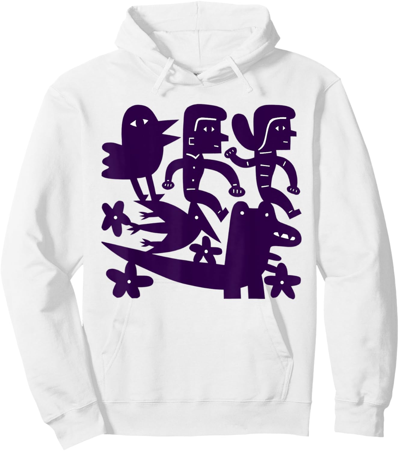 The Big Adventure paper cutting by Jad Fair Hoodie - Hoodie | White