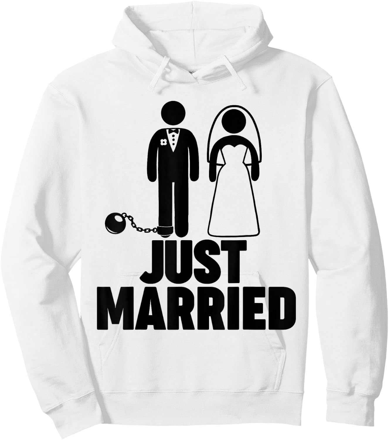 Just Married Hoodie - Hoodie | White
