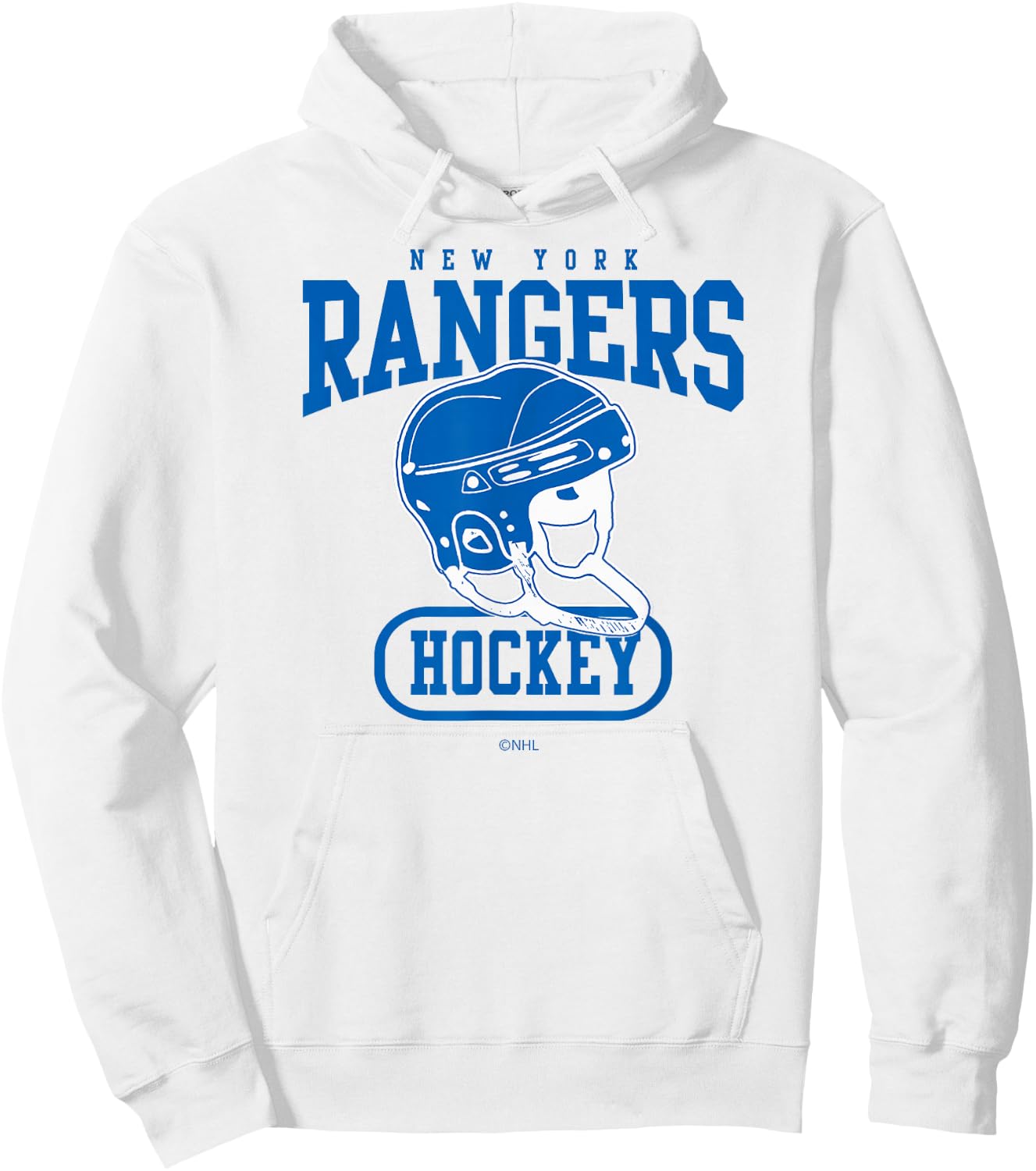 New York Rangers Helmet Officially Licensed Hoodie - Hoodie | White