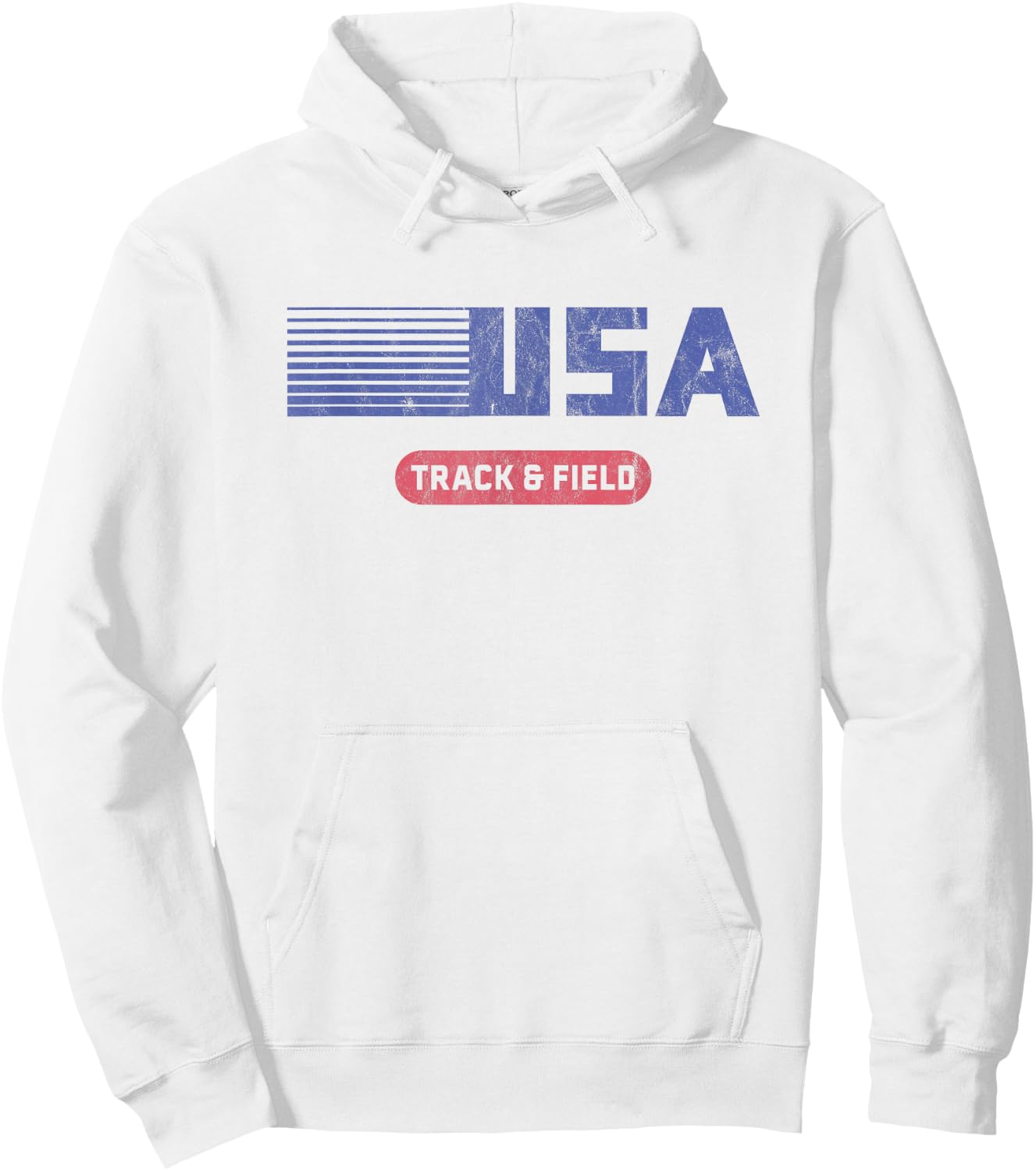 Retro USA 2020 Team American Track & Field Vintage Hoodie - Hoodie | White