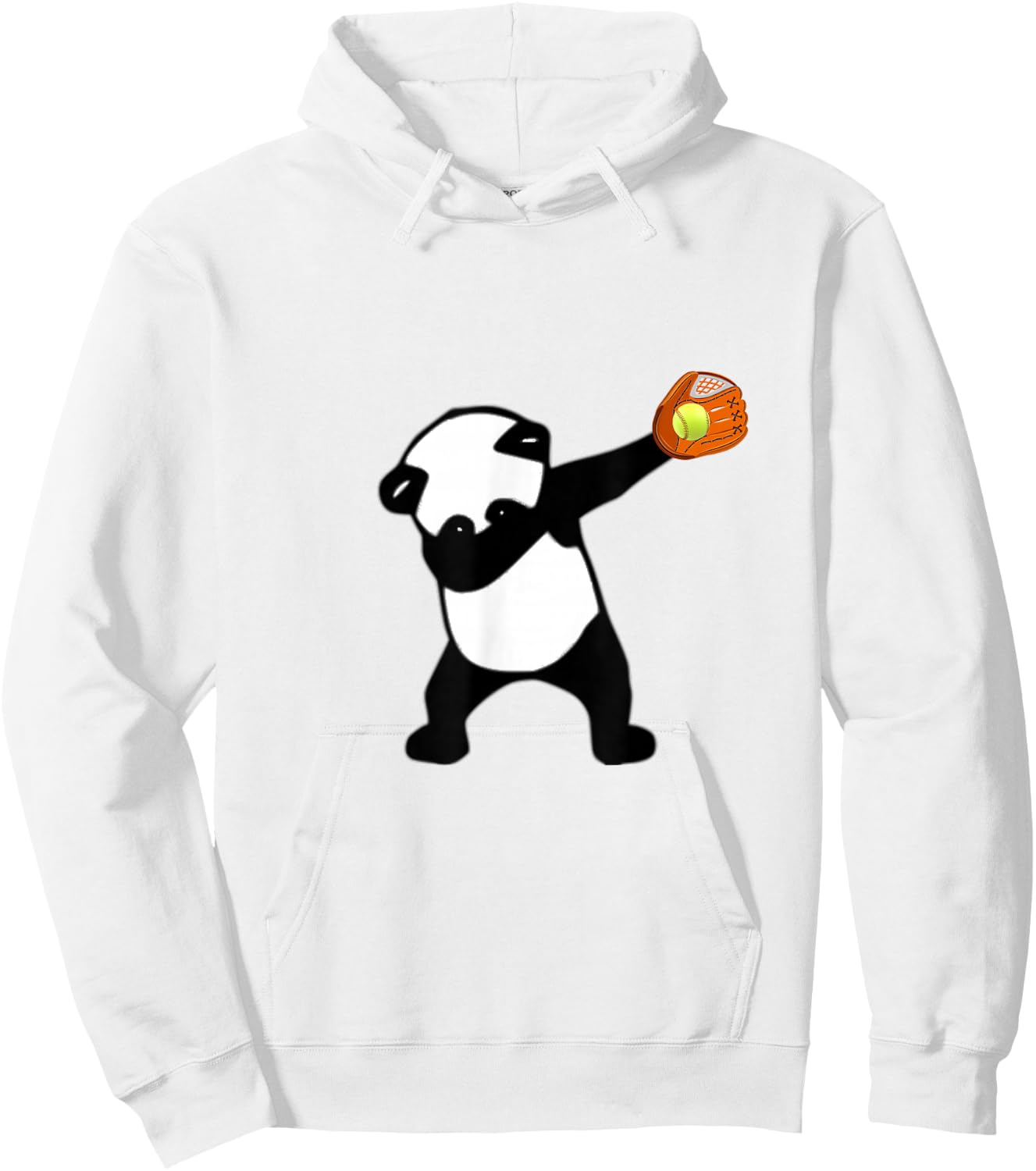 Dabbing Panda Bear Softball Baseball Glove Sport Hoodie - Hoodie | White