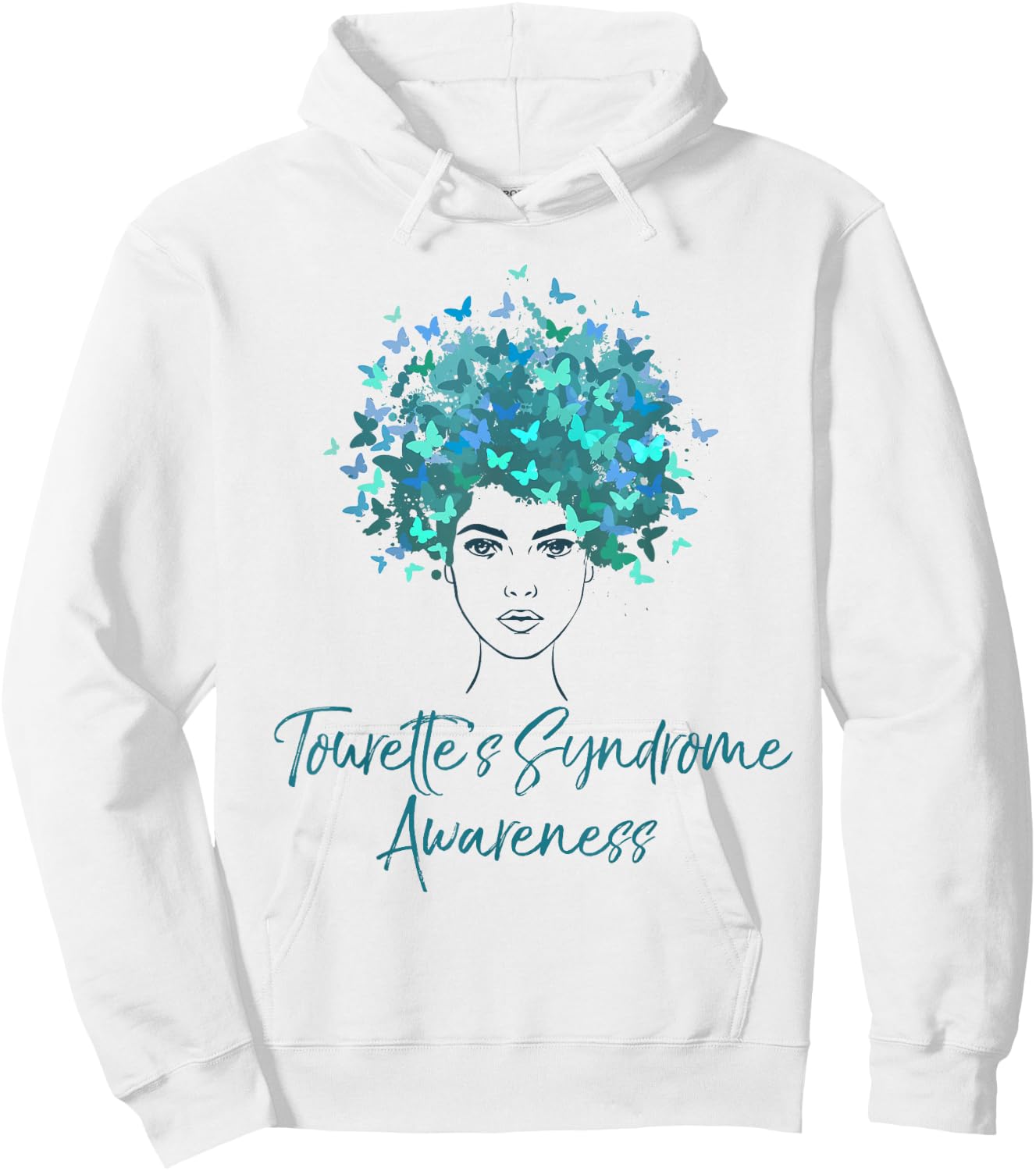 Tourette Syndrome Awareness Butterflies Gift Shirt Hoodie - Hoodie | White