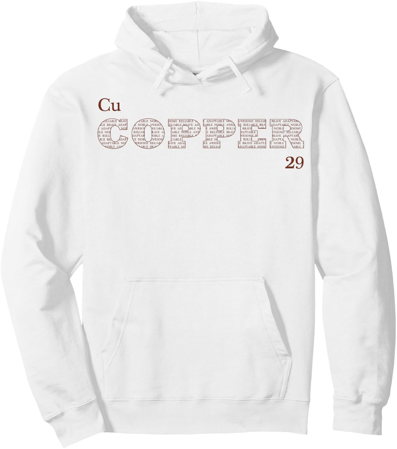 Element Periodic Table of the Elements "Copper" Hoodie - Hoodie | White