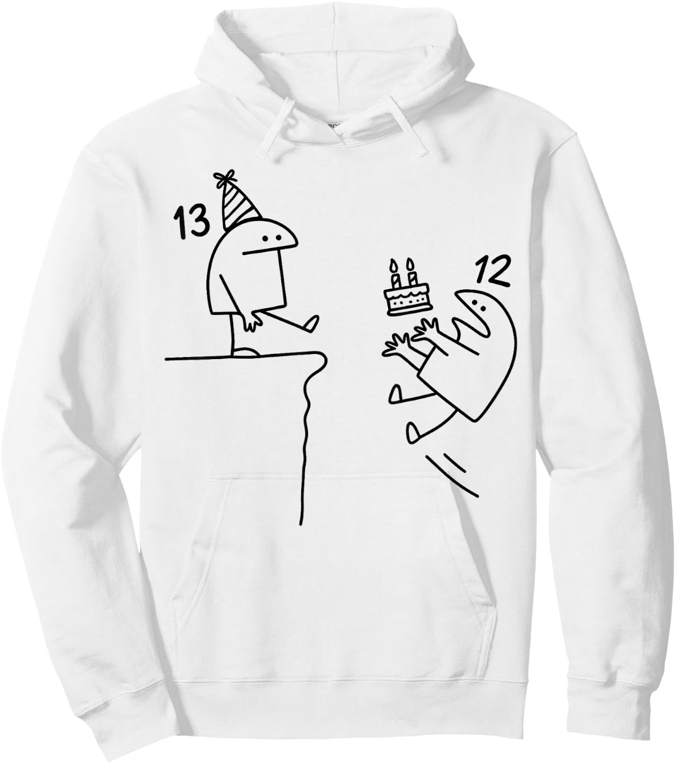 13th Birthday Party Funny 13 Years Old Birthday Teens Hoodie - Hoodie | White