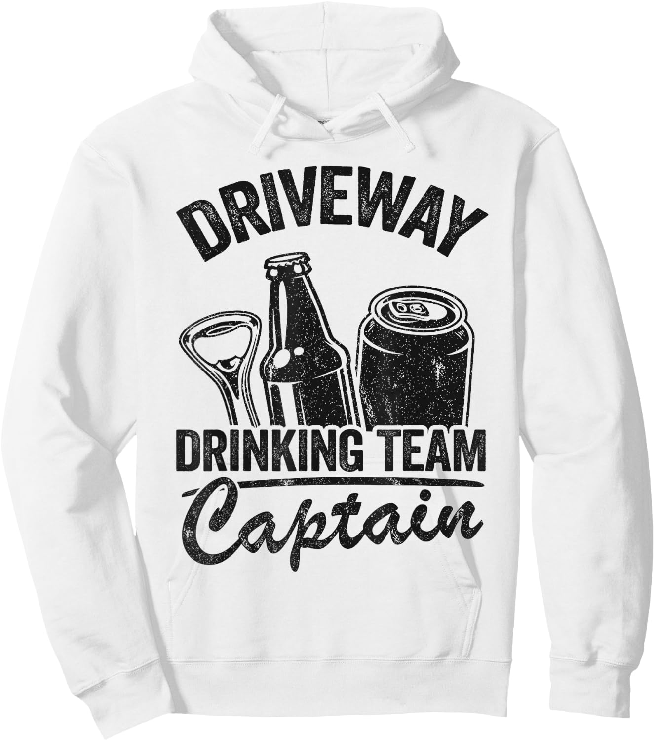 Funny Beer Driveway Drinker Driveway Drinking Team Captain Hoodie - Hoodie | White