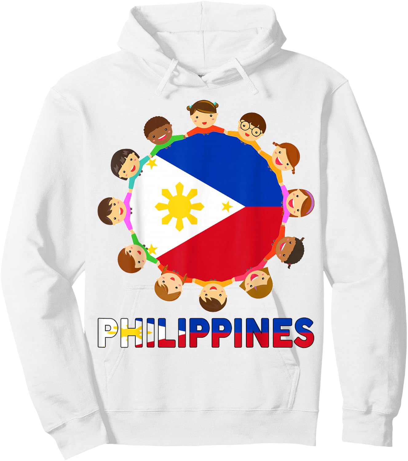 Toddler Filipino Filipina Girl Kid Men Philippine Flag Hoodie - Hoodie | White