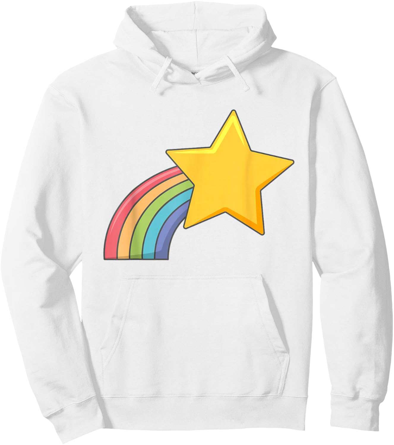 Shooting Rainbow Star Hoodie - Hoodie | White