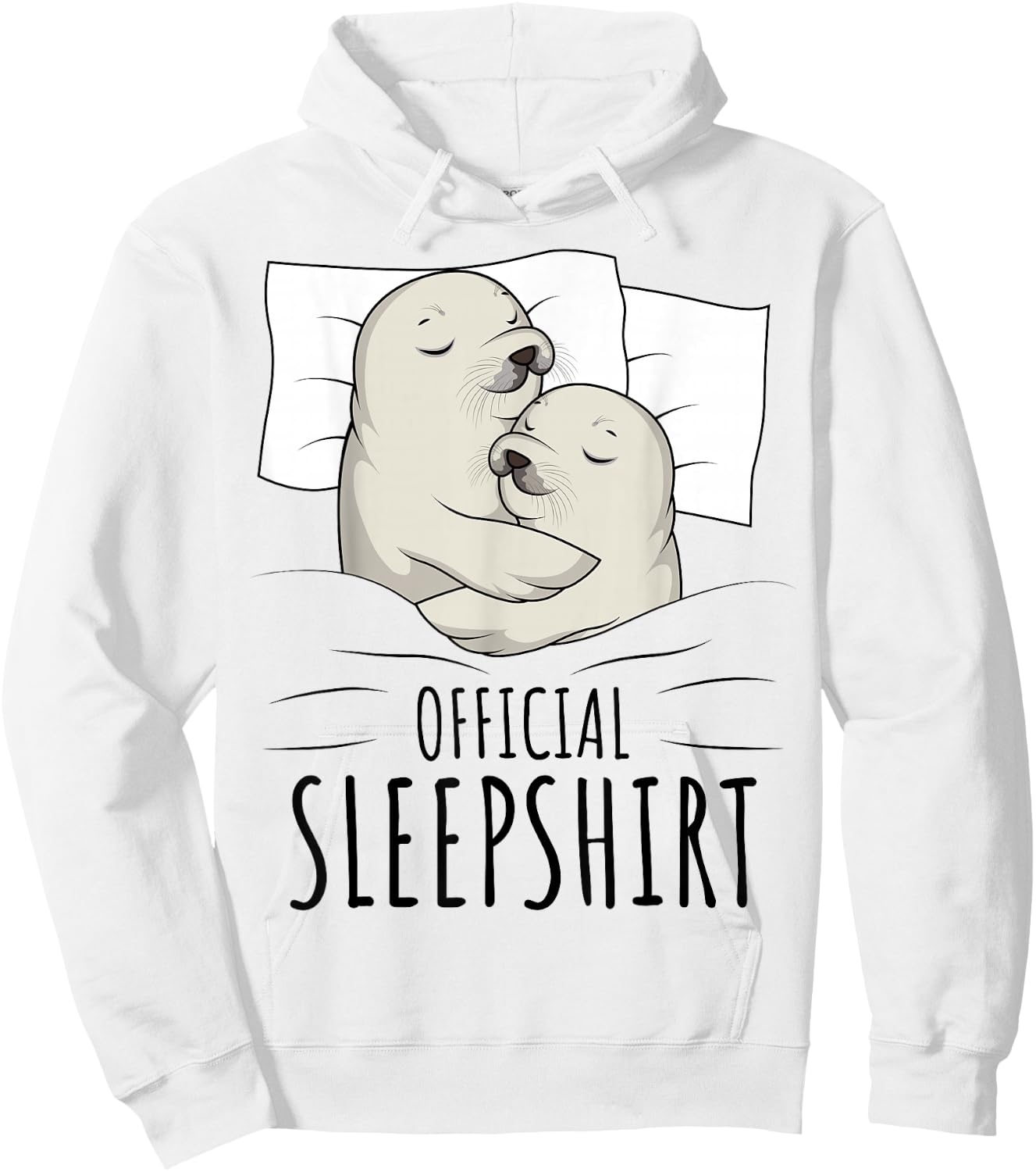 Sleeping Seal Sea Lion Official Sleepshirt Hoodie - Hoodie | White
