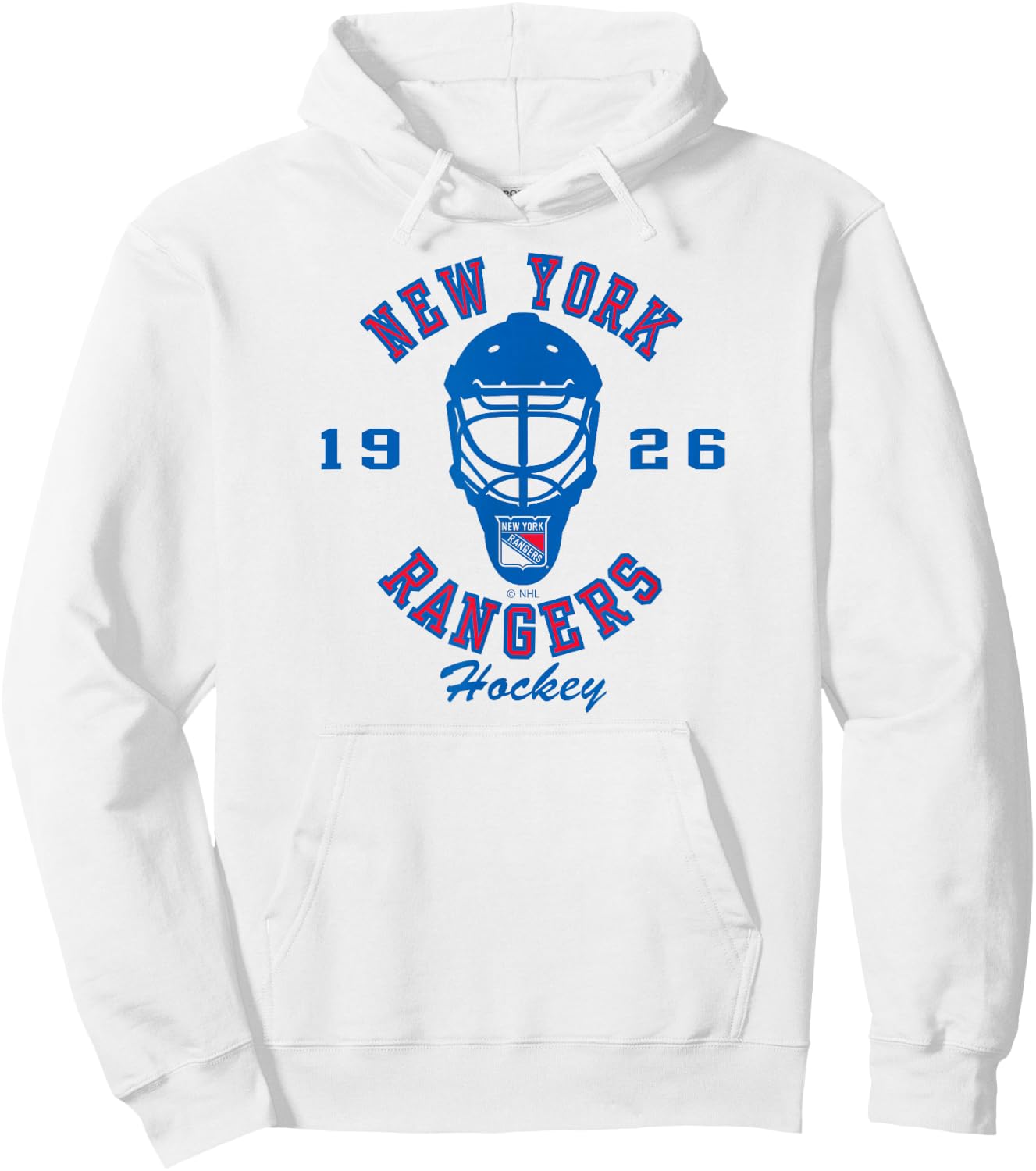 New York Rangers Hockey Mask White Officially Licensed Hoodie - Hoodie | White