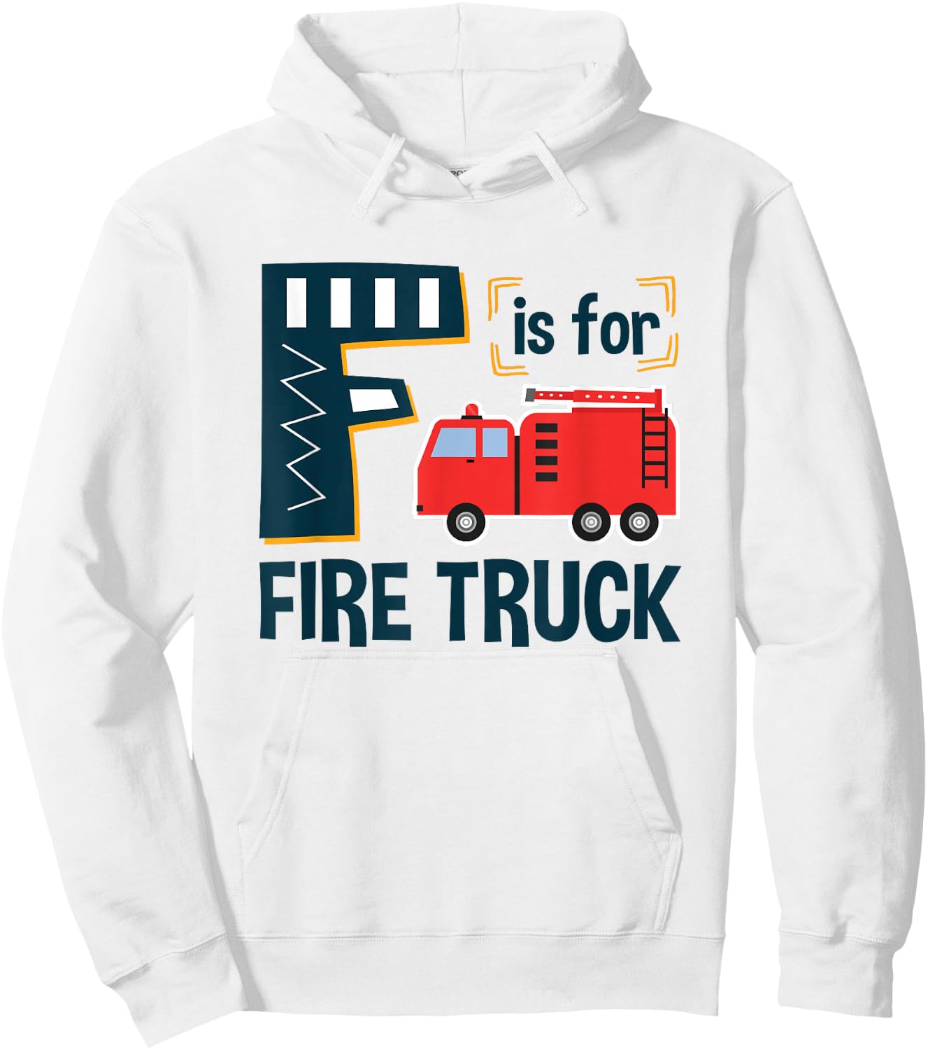 Alphabet Student F is for Fire Truck ABCs Teacher Teaching Women Girls Kids Hoodie - Hoodie | White