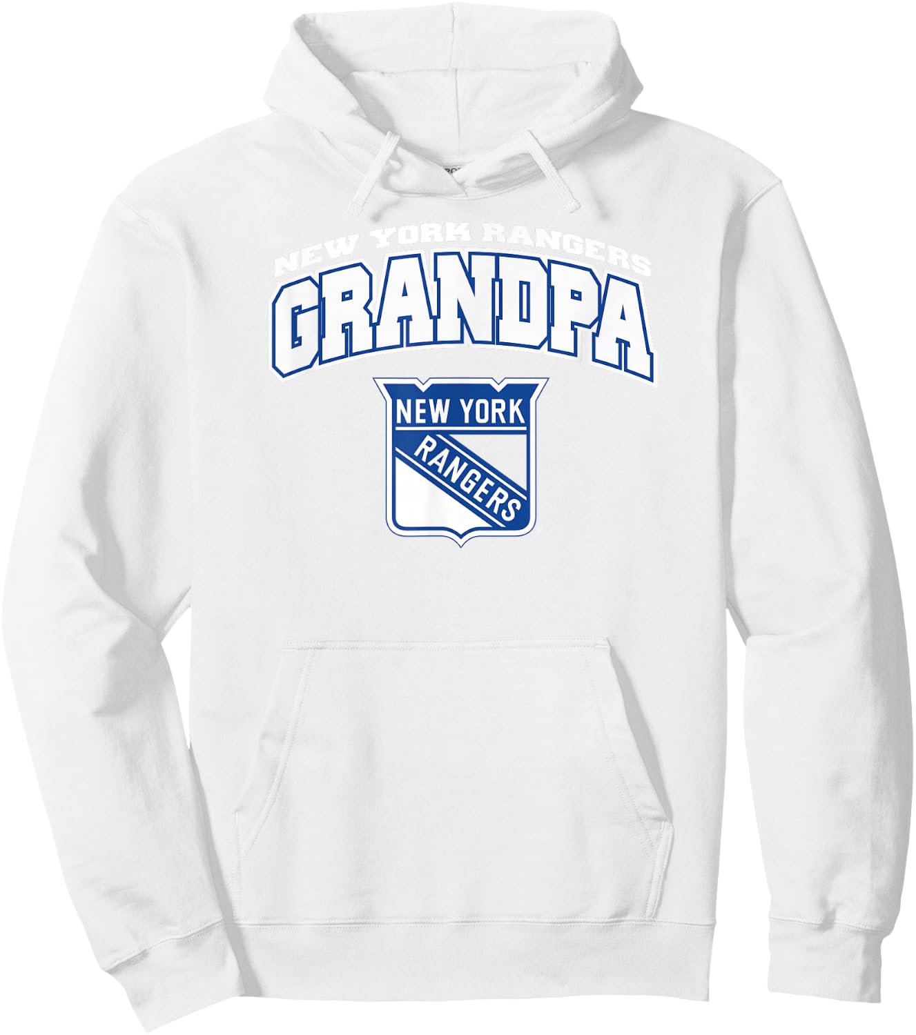 New York Rangers Grandpa Logo Red NHL Officially Licensed Hoodie - Hoodie | White