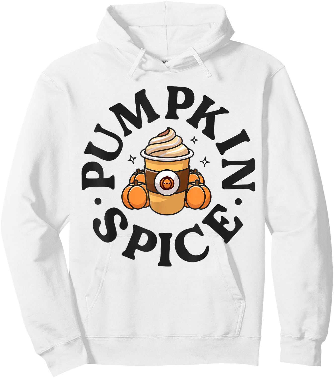 Pumpkin Spice Cute Thanksgiving Fall Autumn Latte Lover Hoodie - Hoodie | White