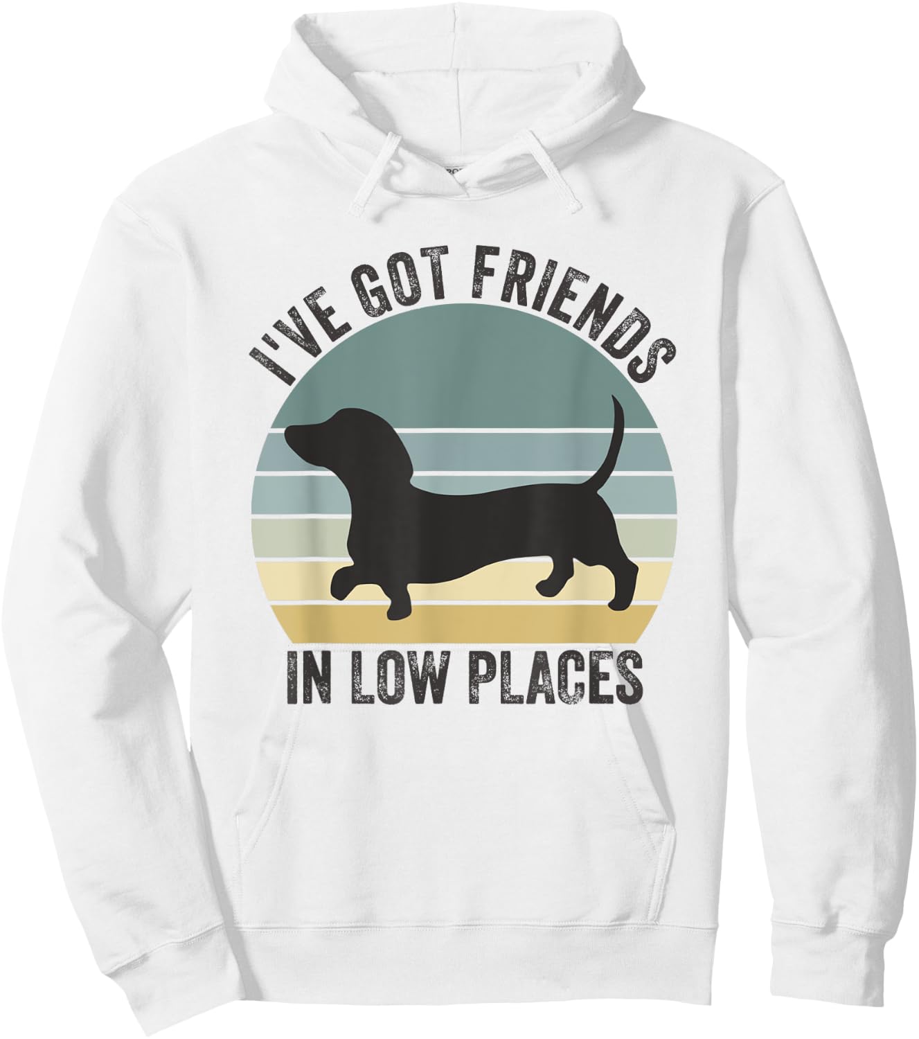 Dachshund I've Got Friends In Low Places Dog Hoodie - Hoodie | White