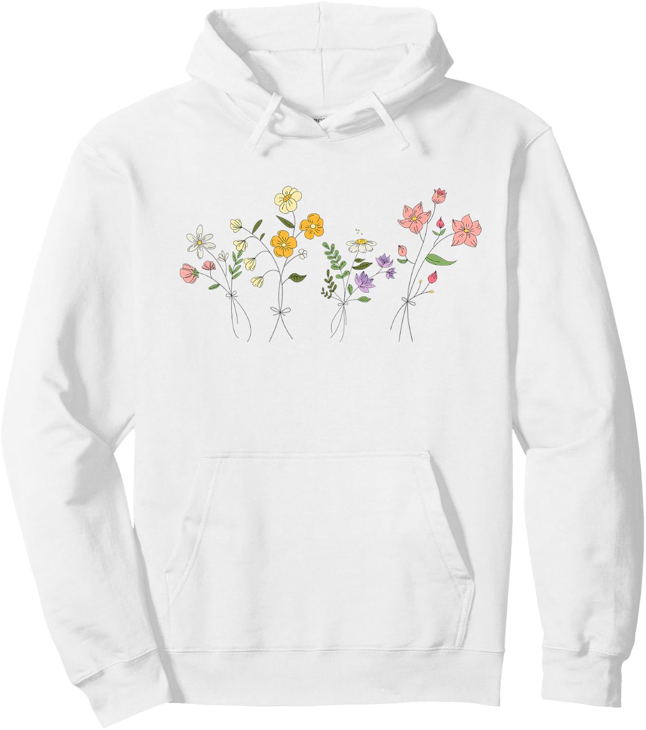 Vintage Inspired Botanical Flower Gardener Naturalist Flower Hoodie - Hoodie | White