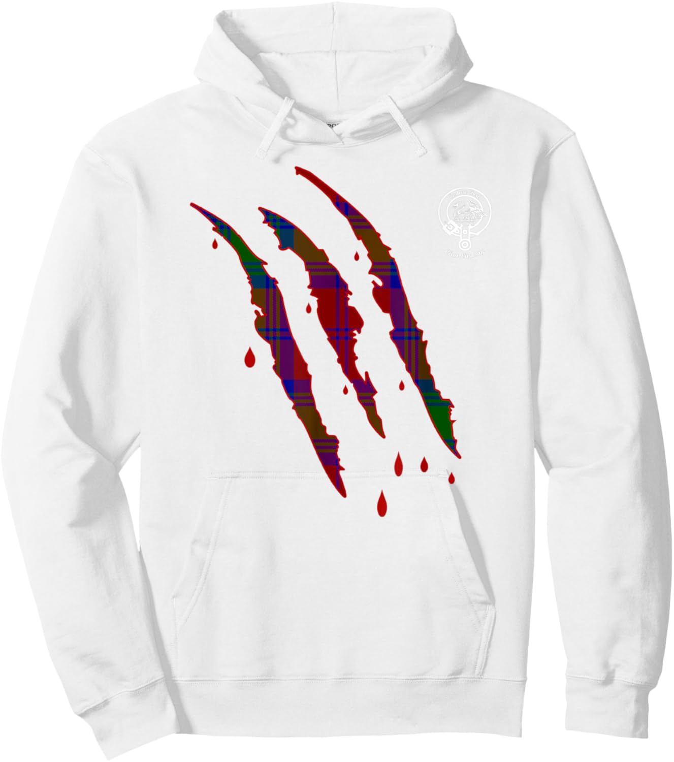 Clan Lindsay surname last name Scottish Tartan Hoodie - Hoodie | White