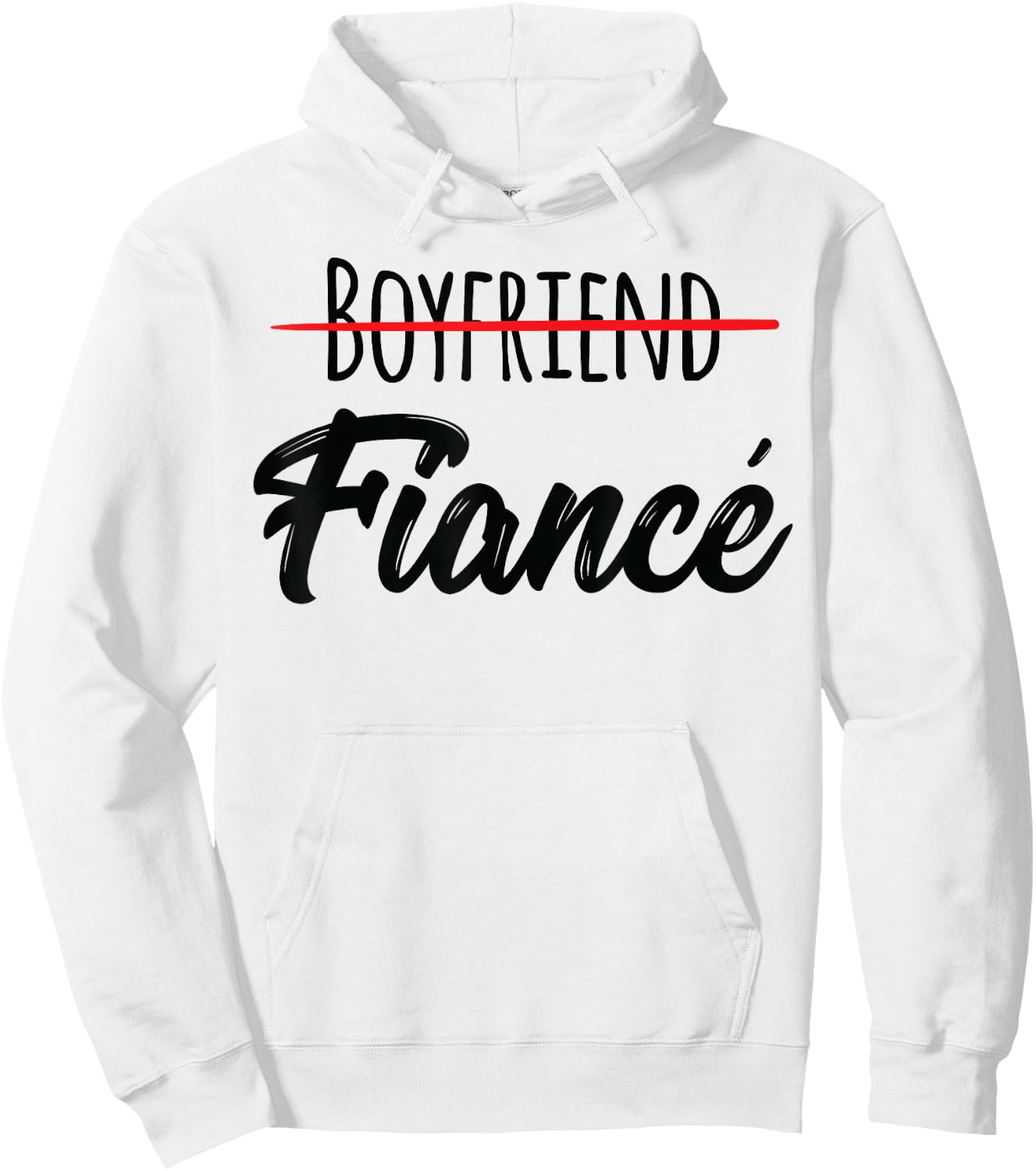 Engagement Announcement Shirt Men Couples Boyfriend Fiance Hoodie - Hoodie | White