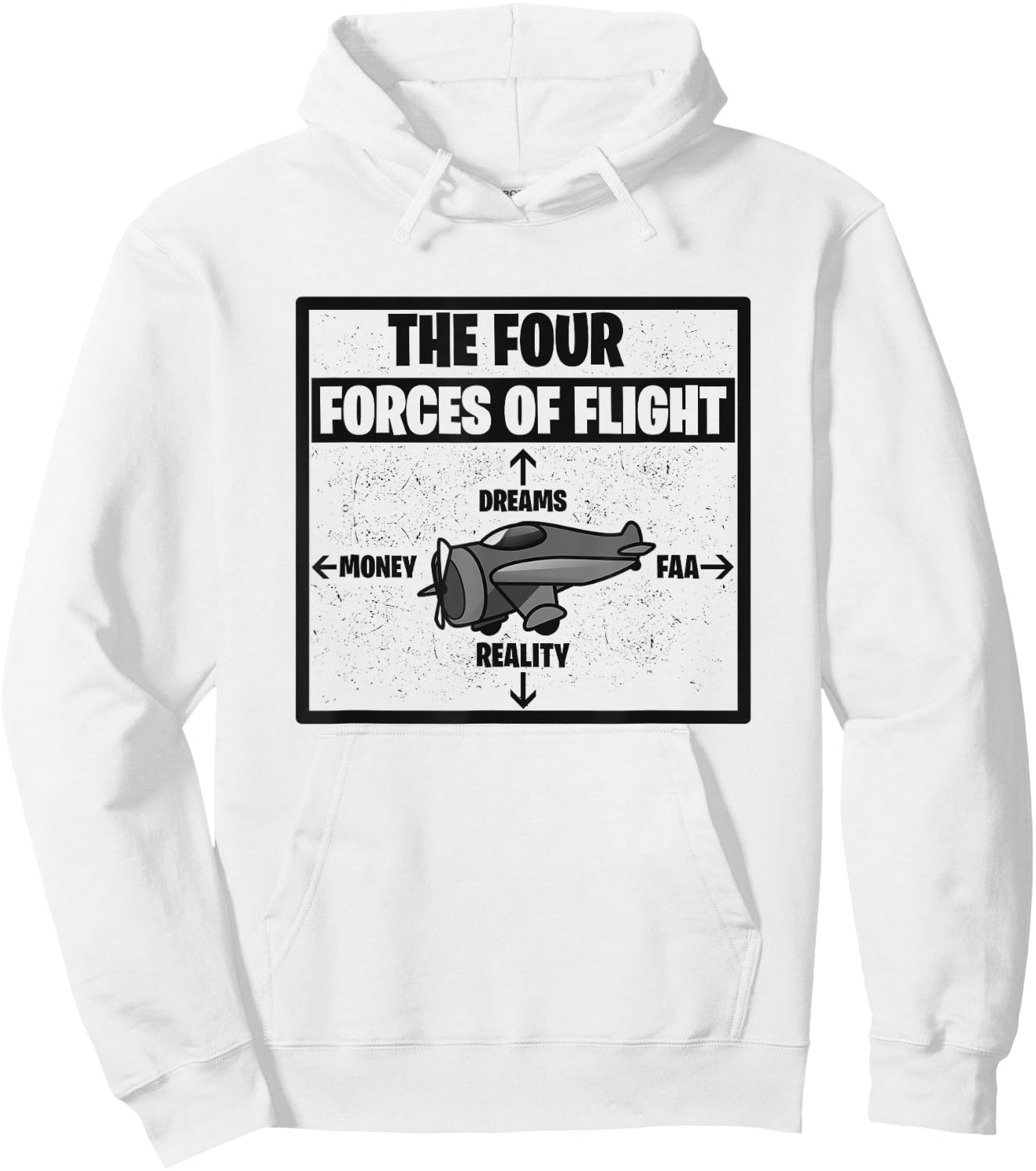 Four Forces Of Flight Dreams Money Reality FAA Pilot Gift Hoodie - Hoodie | White