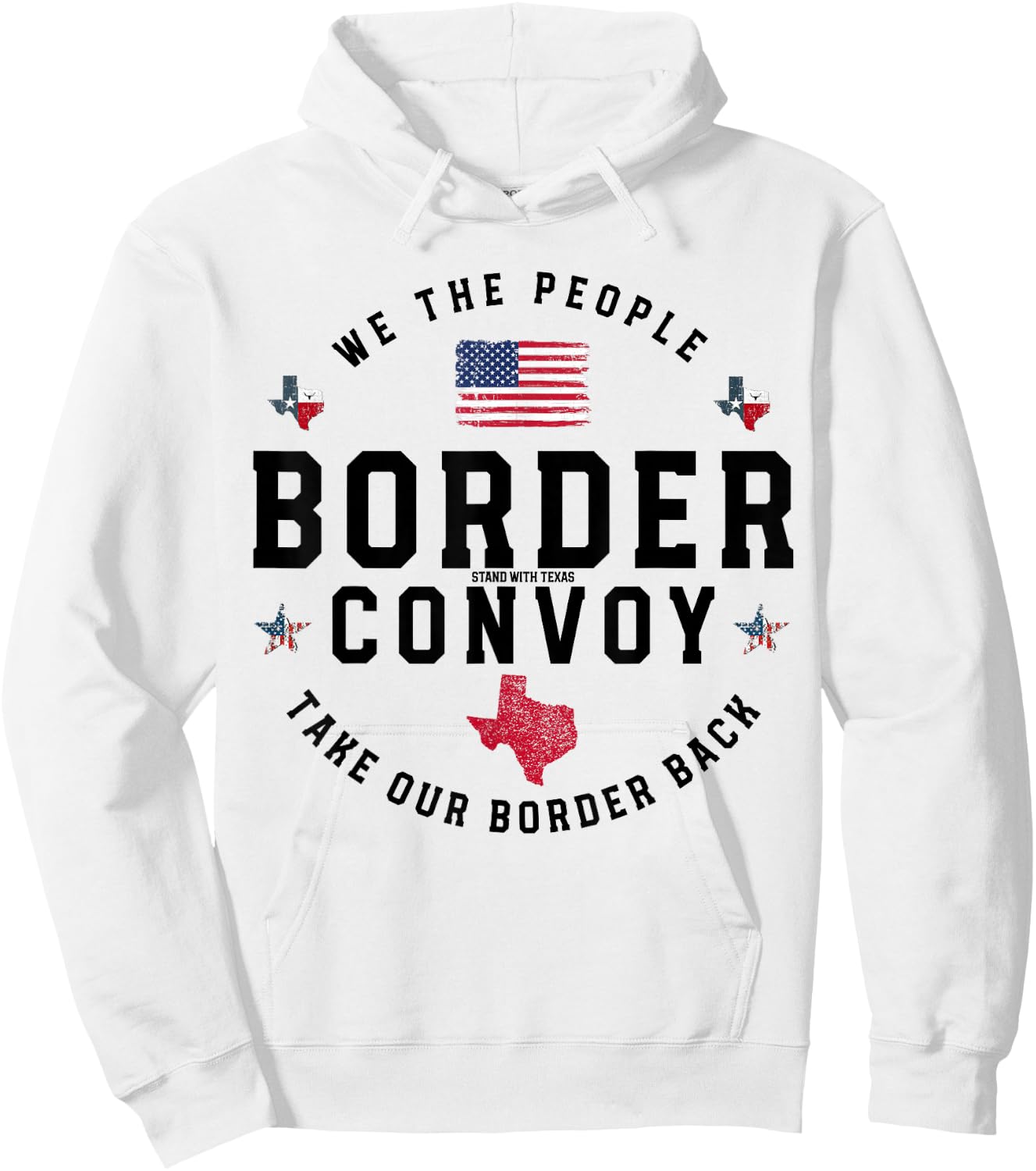 Take Our Border Back - Texas Southern Border Trucker Convoy Hoodie - Hoodie | White