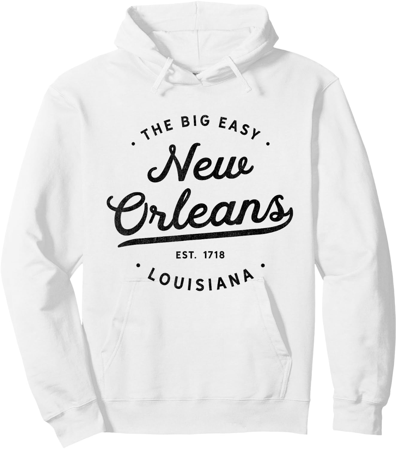 Classic Retro Vintage New Orleans Louisiana Casual Big Easy Hoodie - Hoodie | White