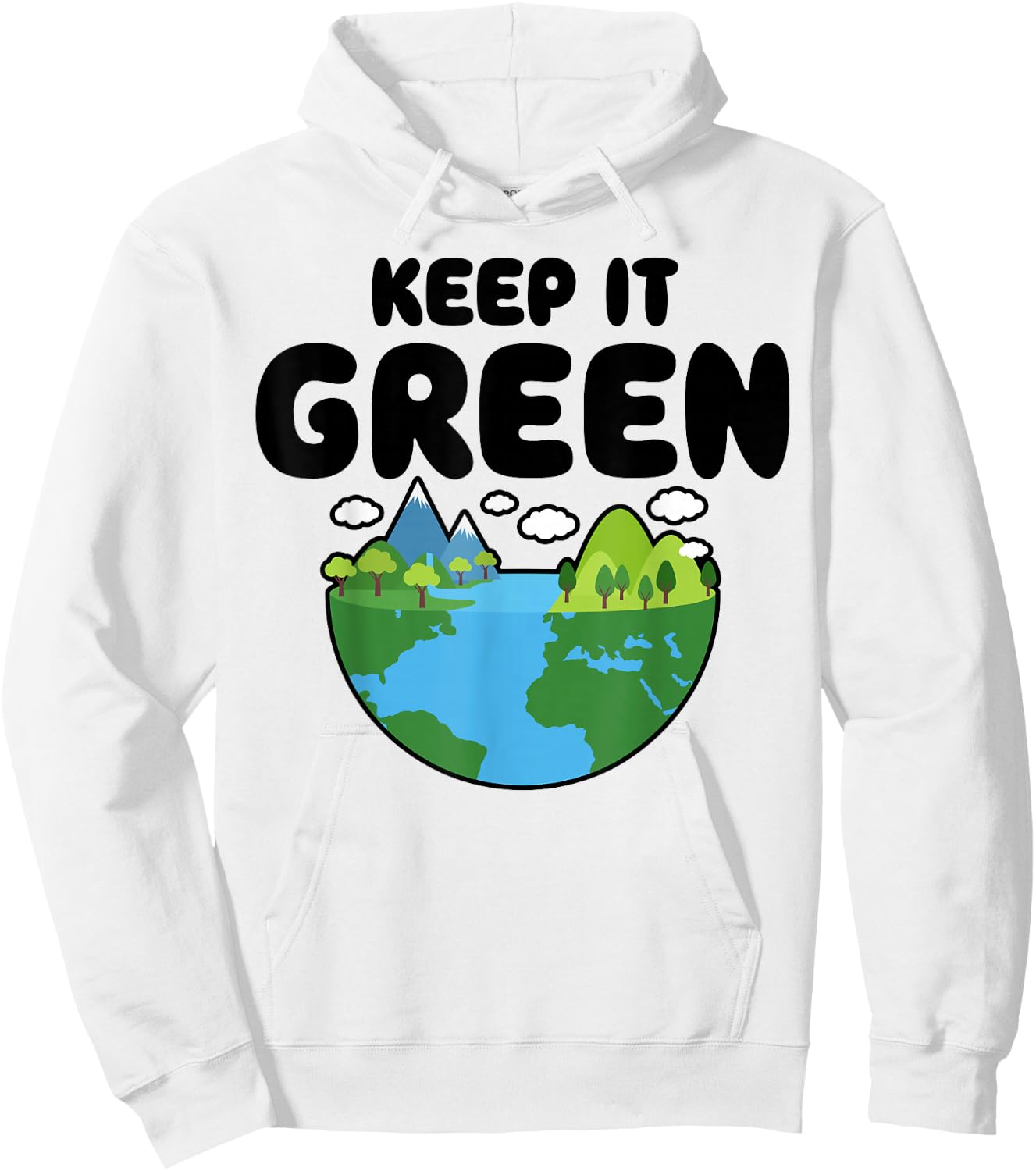 Keep It Green Earth Day Planet Environmental Awareness Retro Hoodie - Hoodie | White