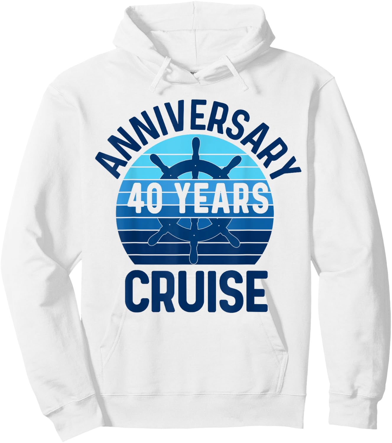 40th Wedding Anniversary Cruise 40 Years Couples Vacation Hoodie - Hoodie | White