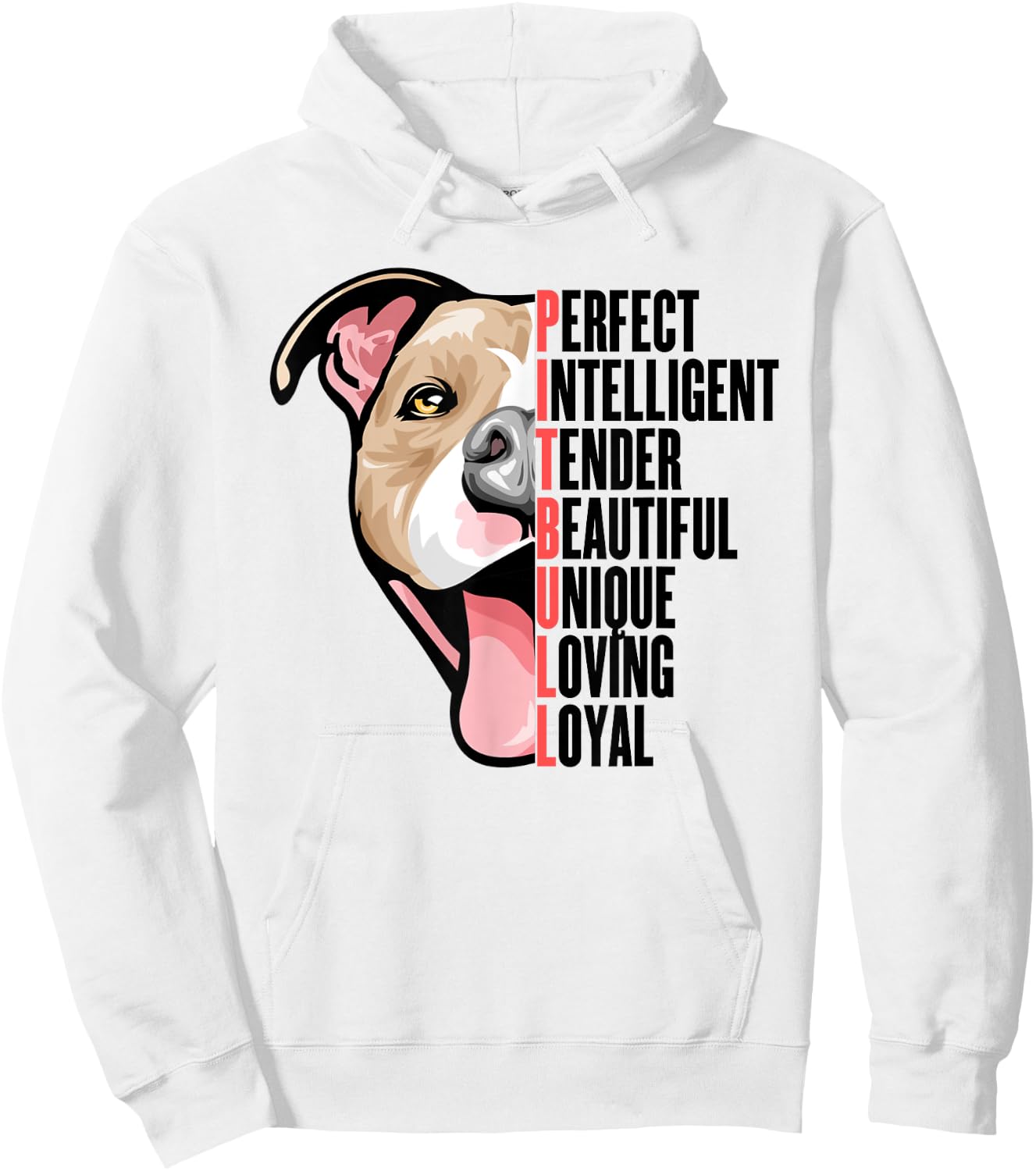 PABLO'S PAW PRINTS Pitbull Proud Pitbull Owners -Adults Kids Grey Small Hoodie - Hoodie | White