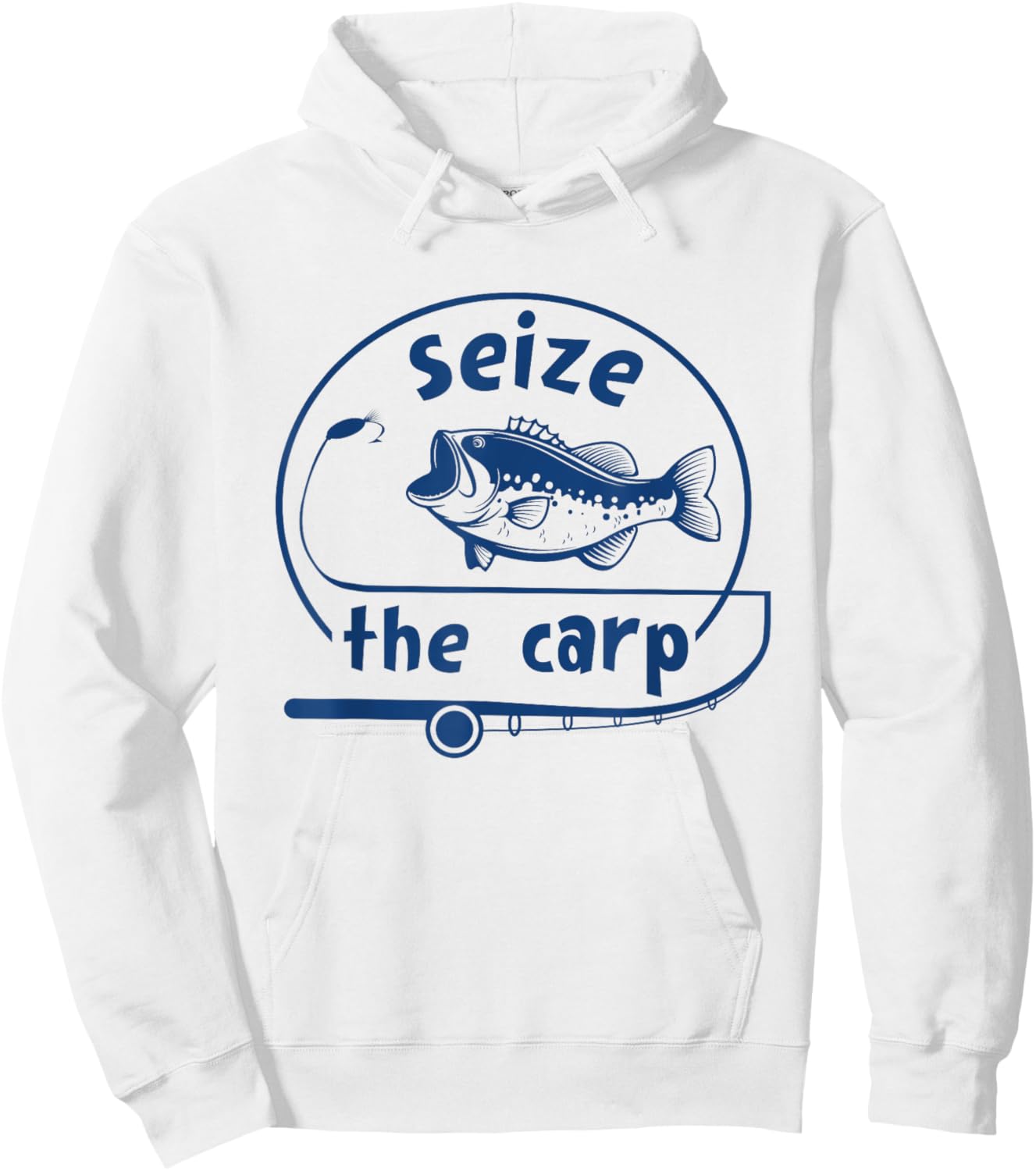Fishing - Seize The Carp - Funny Fish lover Hoodie - Hoodie | White