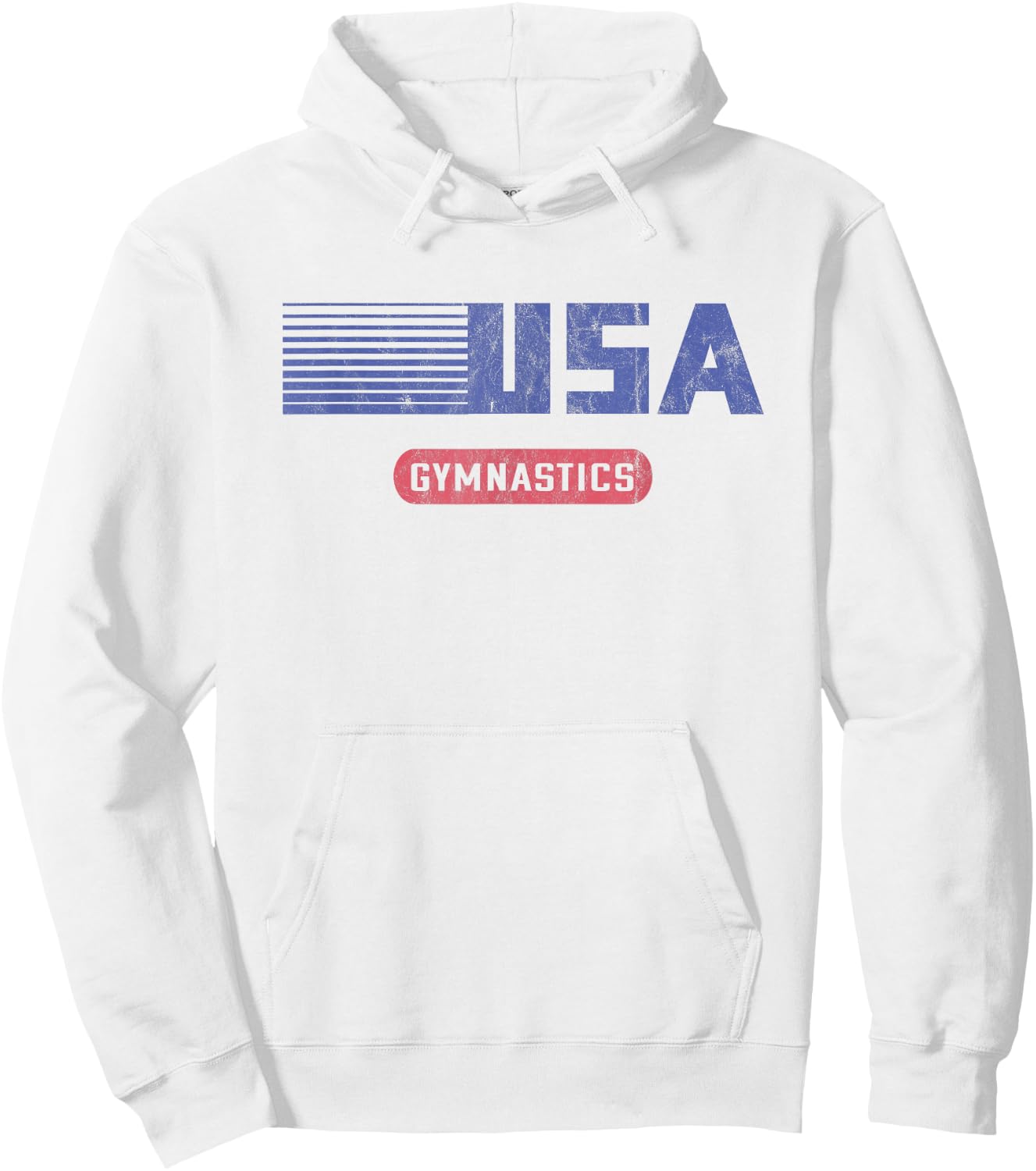 Retro USA 2020 Team American Gymnastics Vintage Hoodie - Hoodie | White