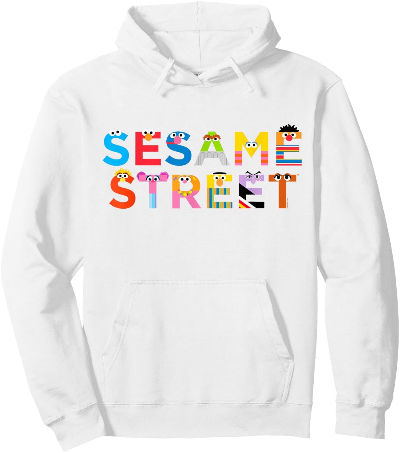 Sesame Street with Monster Letters Hoodie - Hoodie | White