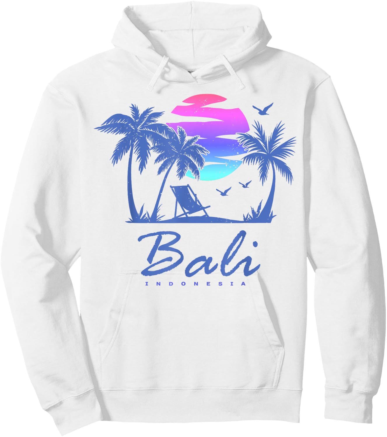 BALI INDONESIA Beach Vacation Spring Break Honeymoon Vintage Hoodie - Hoodie | White