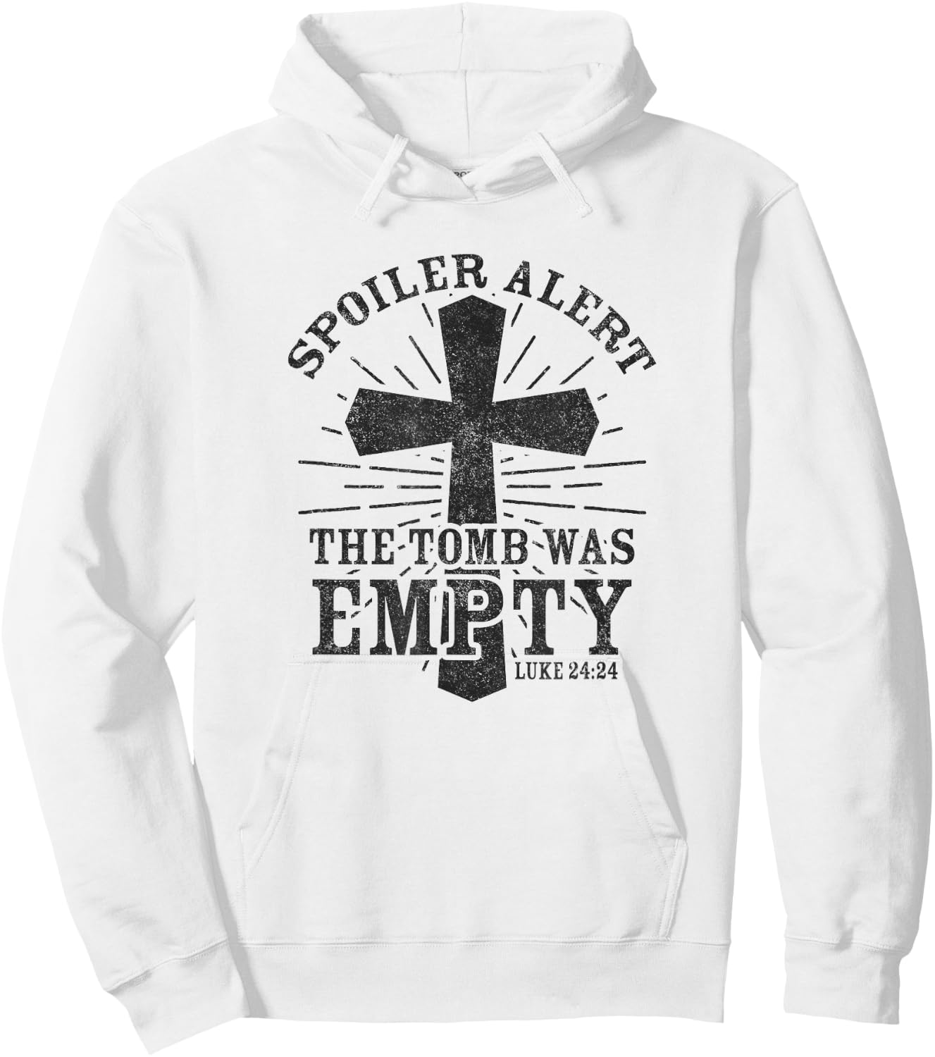 Spoiler Alert The Tomb Was Empty Shirt Easter Jesus Cross Hoodie - Hoodie | White