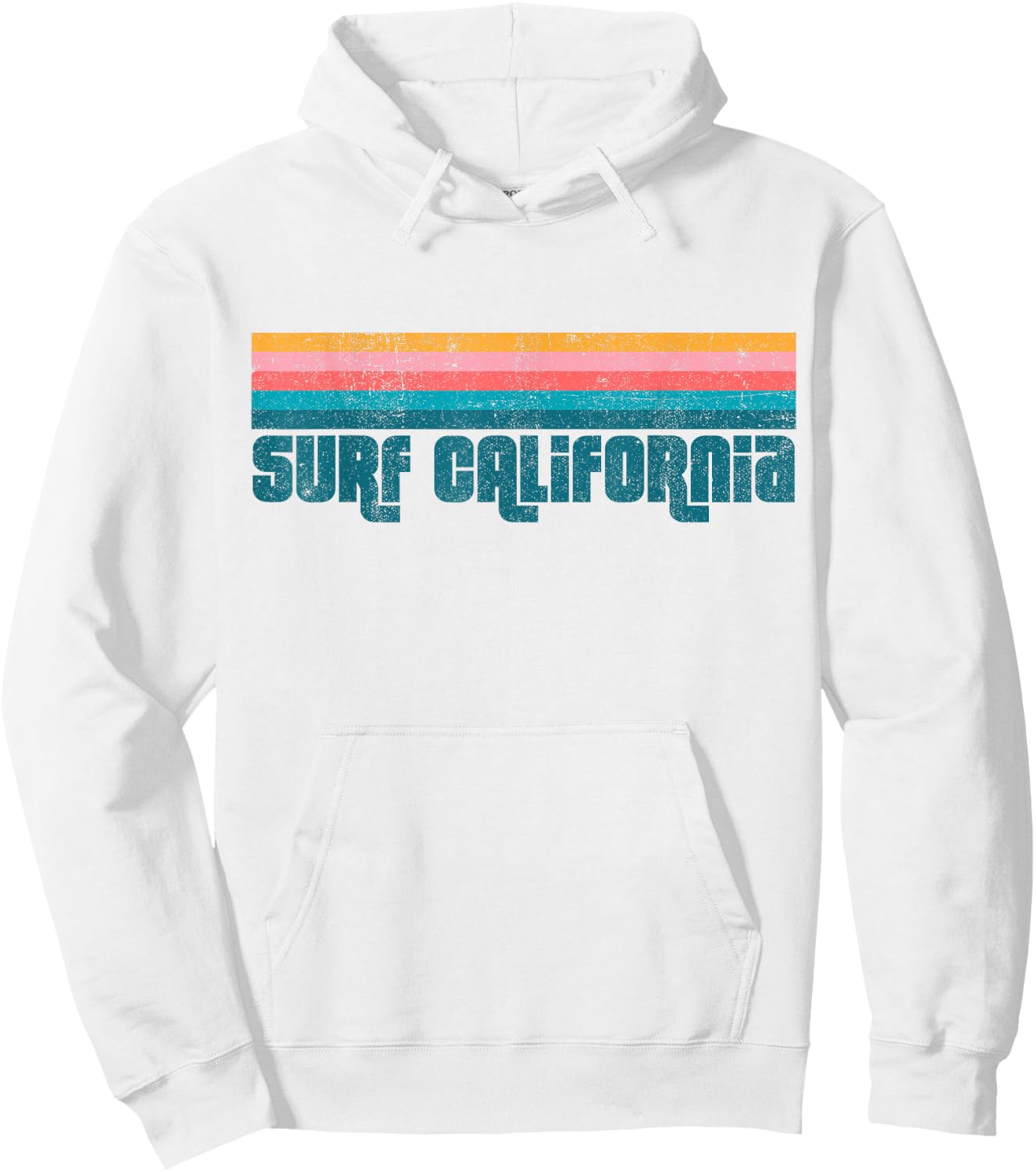 Vintage Surf California Beach Summer Retro Cute Women's Gift Hoodie - Hoodie | White