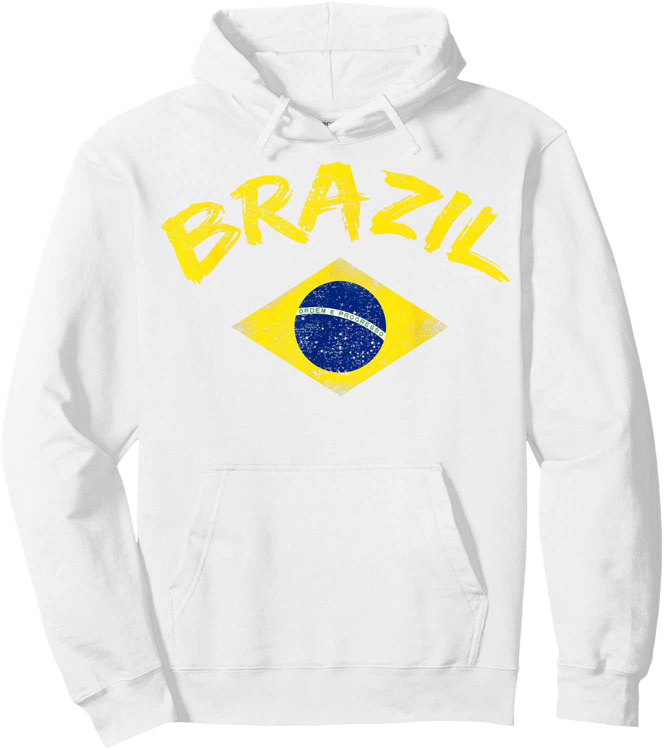 Brasil Brazilian national flag Soccer Jersey Football Hoodie - Hoodie | White