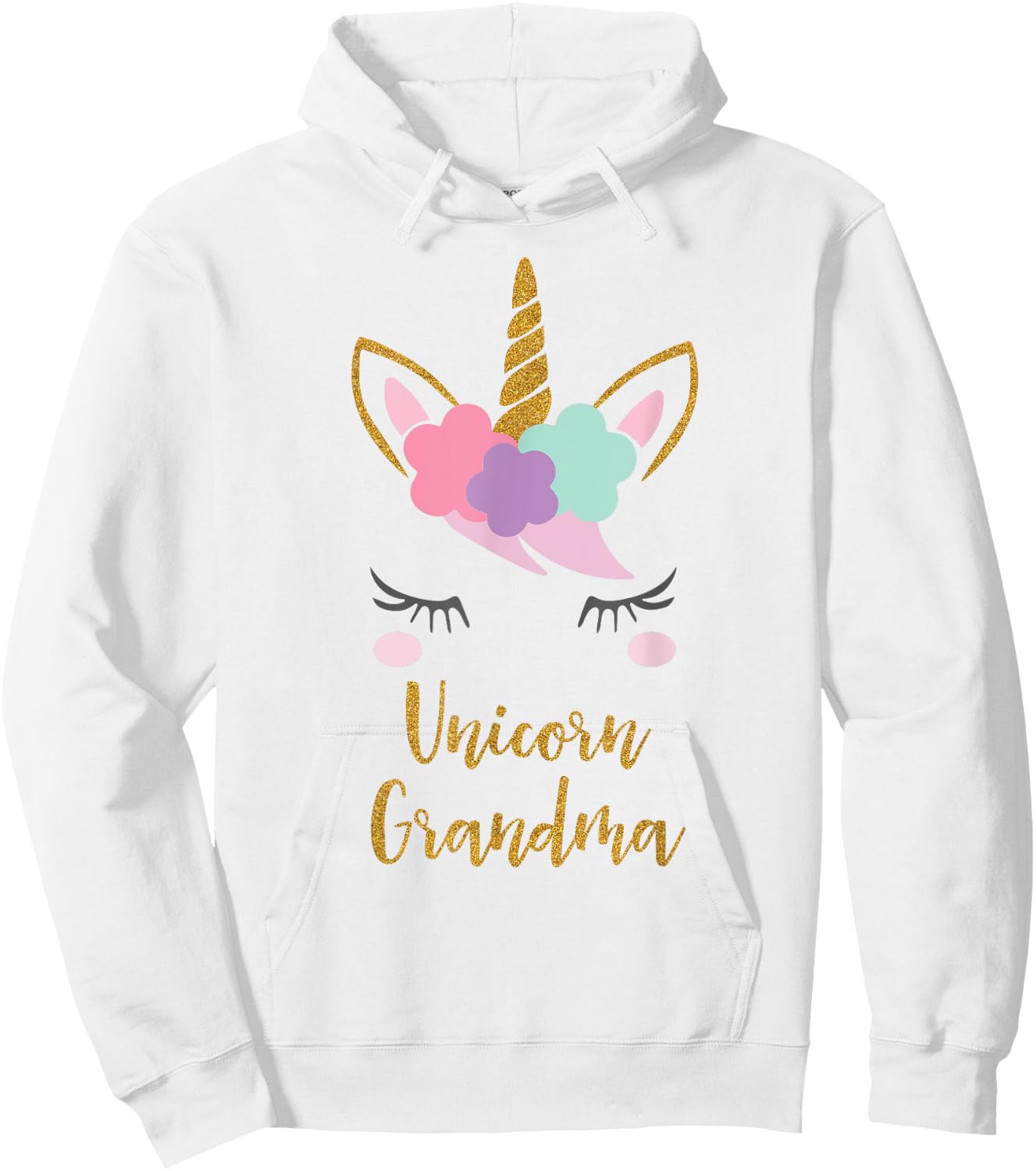 Unicorn Grandma Shirt, Grandma of the Birthday Girl Gift Hoodie - Hoodie | White