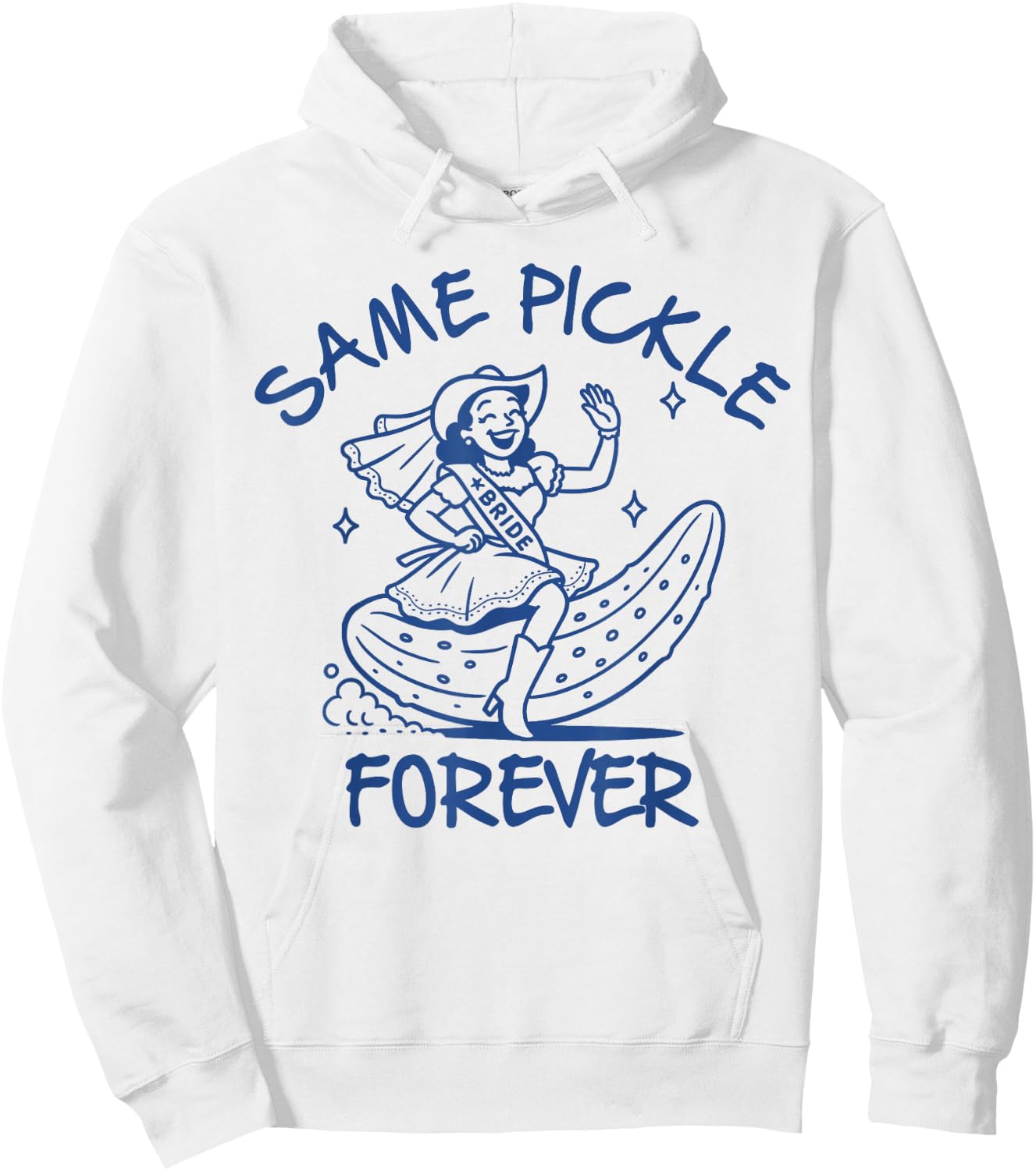Bride to Be Bridal Bachelorette Party Same Pickle Forever Hoodie - Hoodie | White