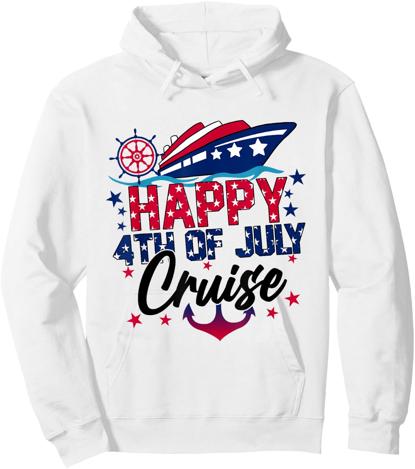 Happy 4th Of July Cruise Patriotic American Cruising Men Hoodie - Hoodie | White