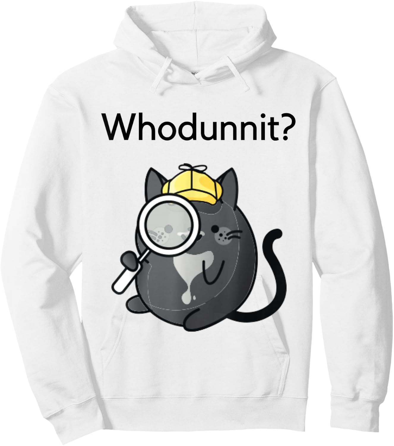 Cosy Crime Whodunnit? Cute Cozy Cat Mystery Sleuth Detective Hoodie - Hoodie | White