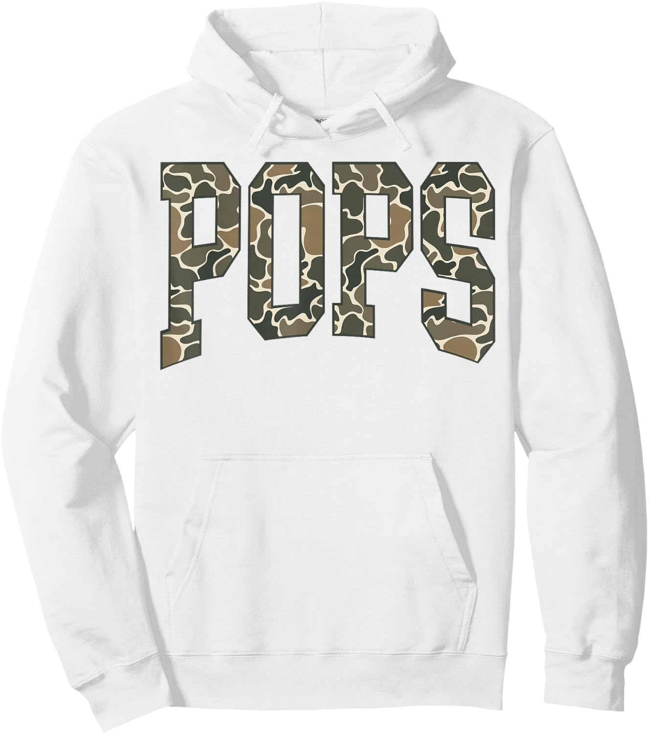 Pops Camo Camouflage Father's Day Grandfather Hoodie - Hoodie | White